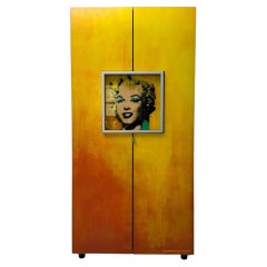 Vintage Bar Cabinet ‚Andy Warhol, Gold Marilyn‘ by Hb Collection, Germany, 1997