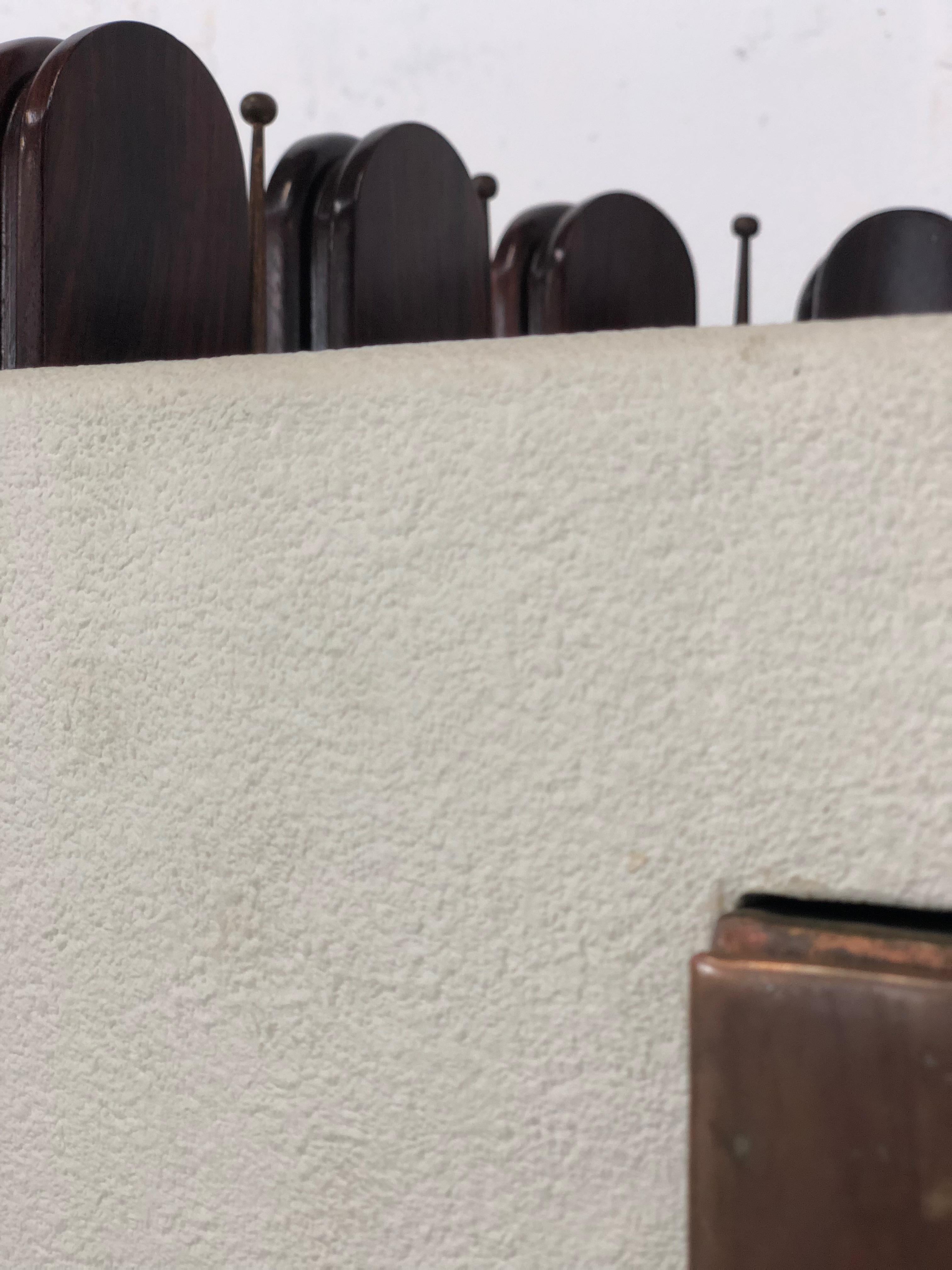 Vintage-Barschrank aus Holz und Kupfer von Luigi Scremin 4