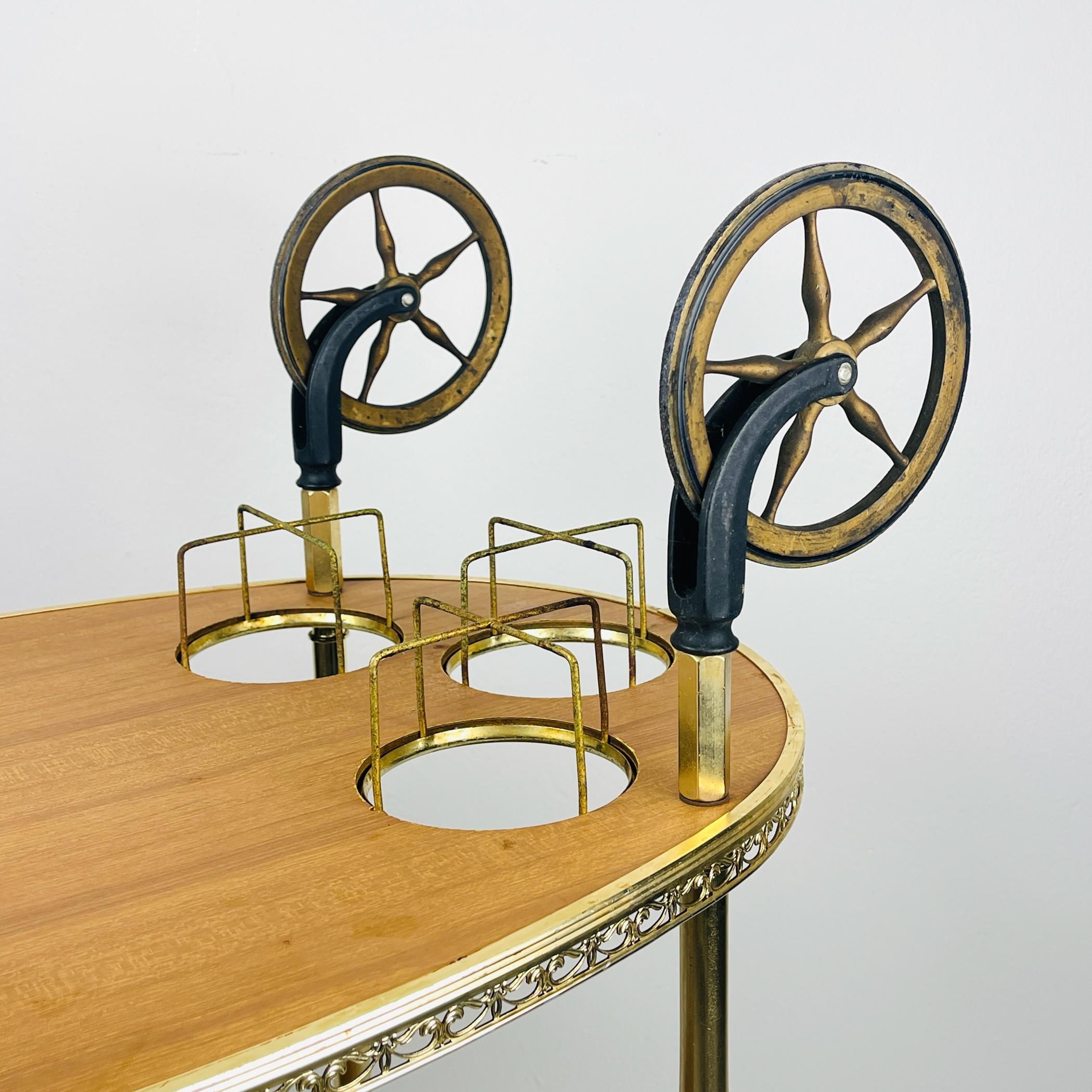 Carrello da bar vintage di MB, Italia 1960 in vendita 7