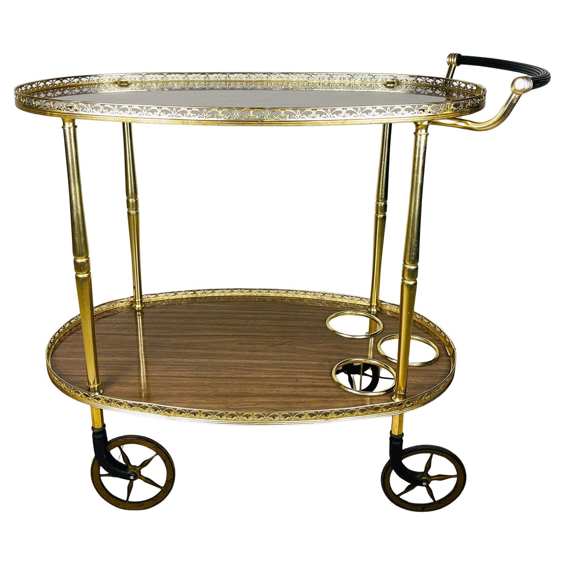 Mid-Century moderno Carrello da bar vintage di MB, Italia 1960 in vendita