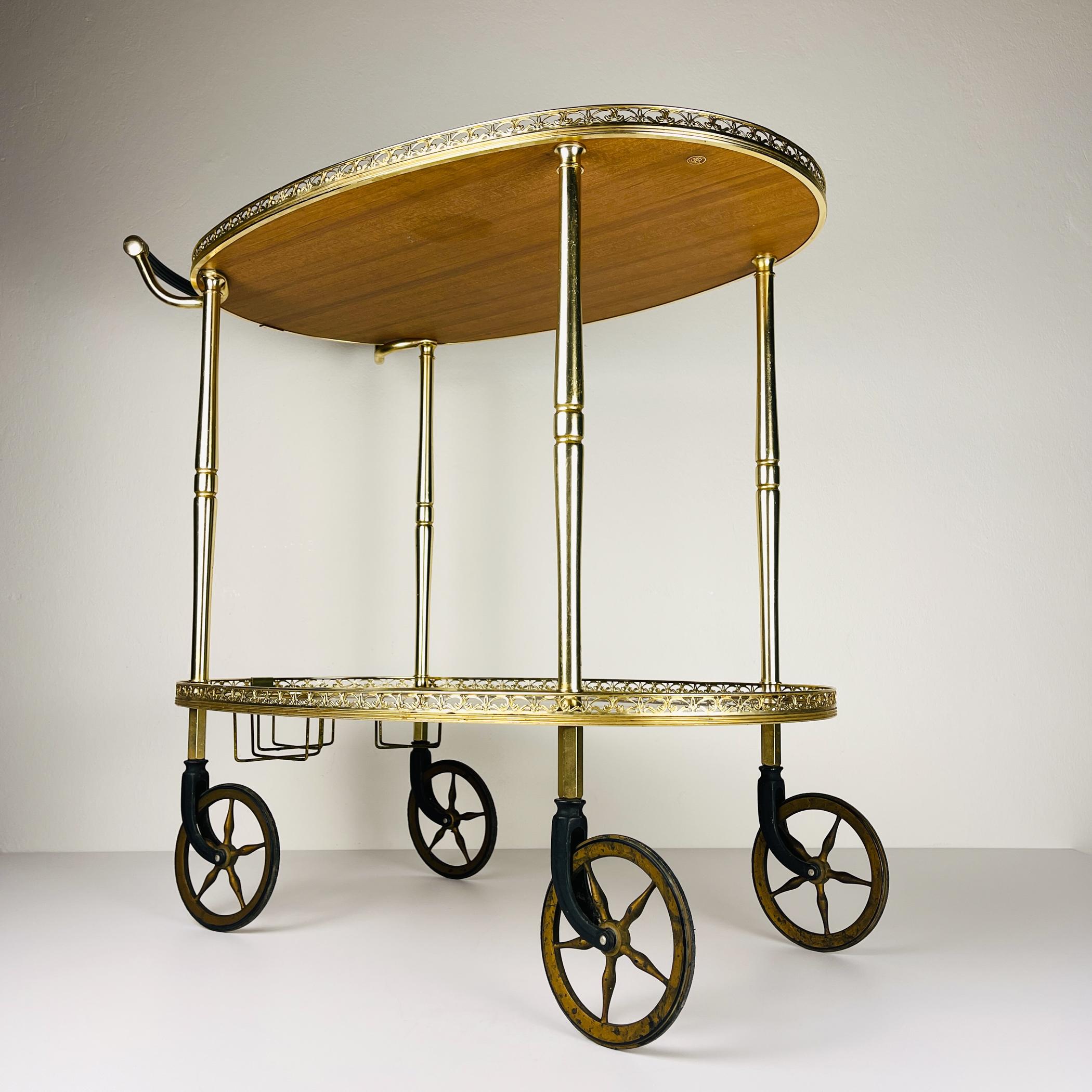 Carrello da bar vintage di MB, Italia 1960 in vendita 1