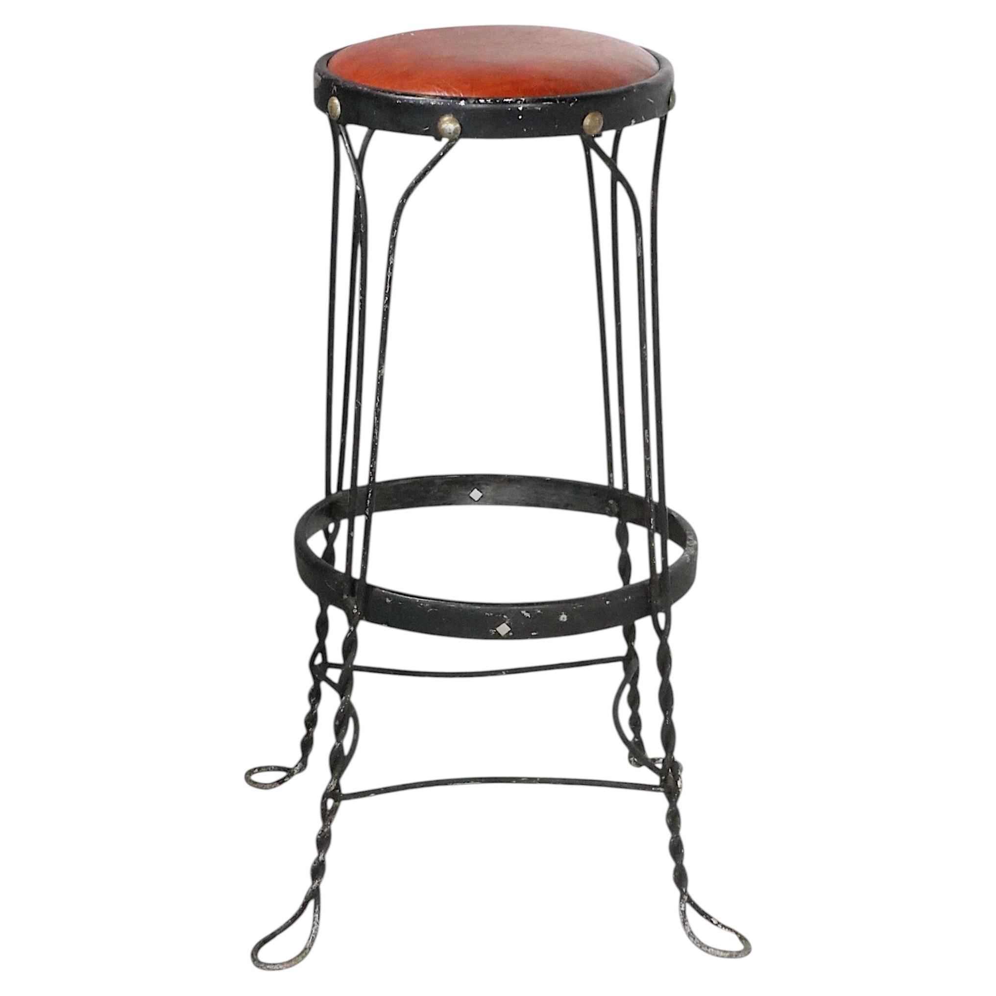 Tabouret à glace hauteur bar vintage en vente