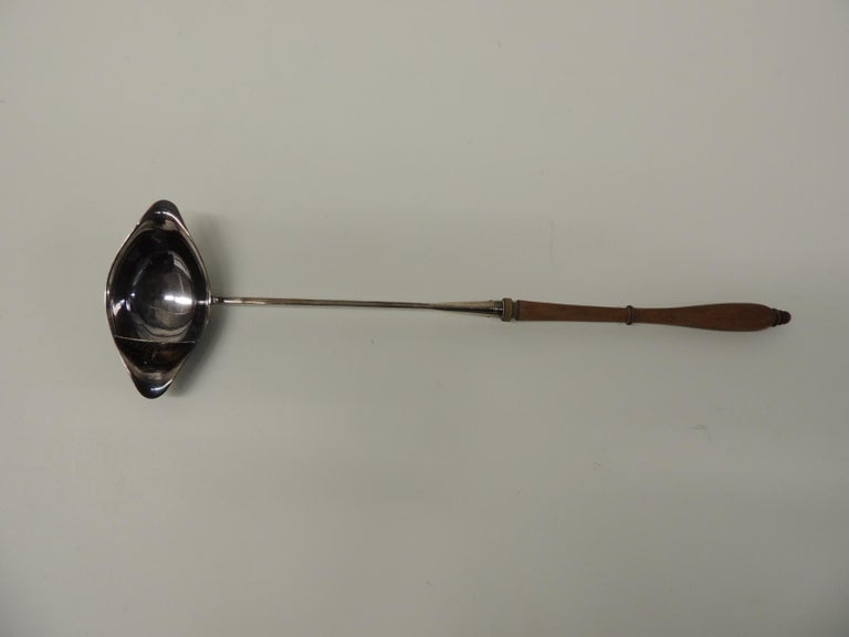 Vintage Bar Spoon with Strainer in Wood and Stainless Steel For Sale at
