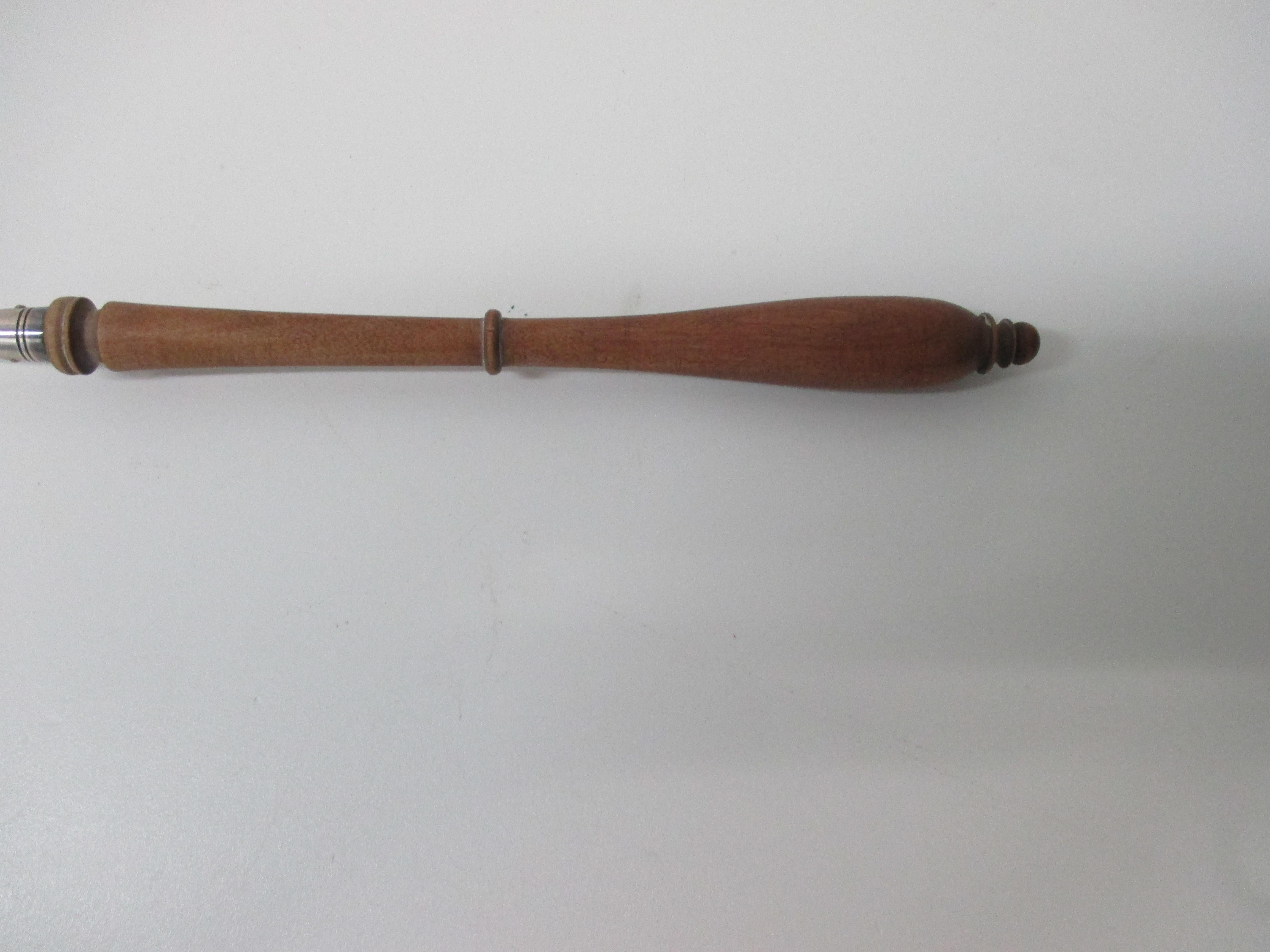 Late 20th Century Vintage Bar Spoon with Strainer in Wood and Stainless Steel