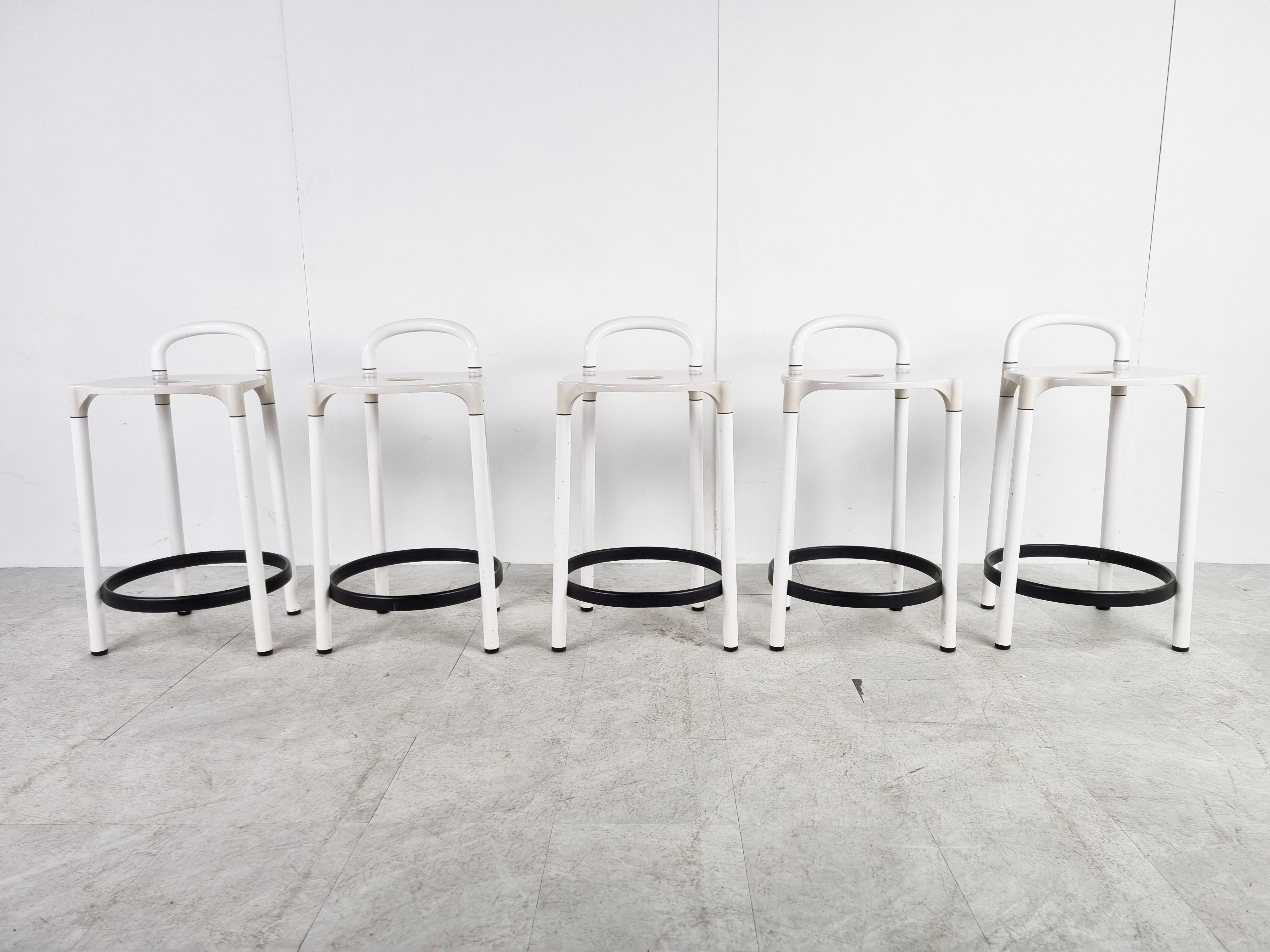 Vintage Bar Stools by Anna Castelli Ferrieri for Kartell, 1980s In Good Condition In HEVERLEE, BE