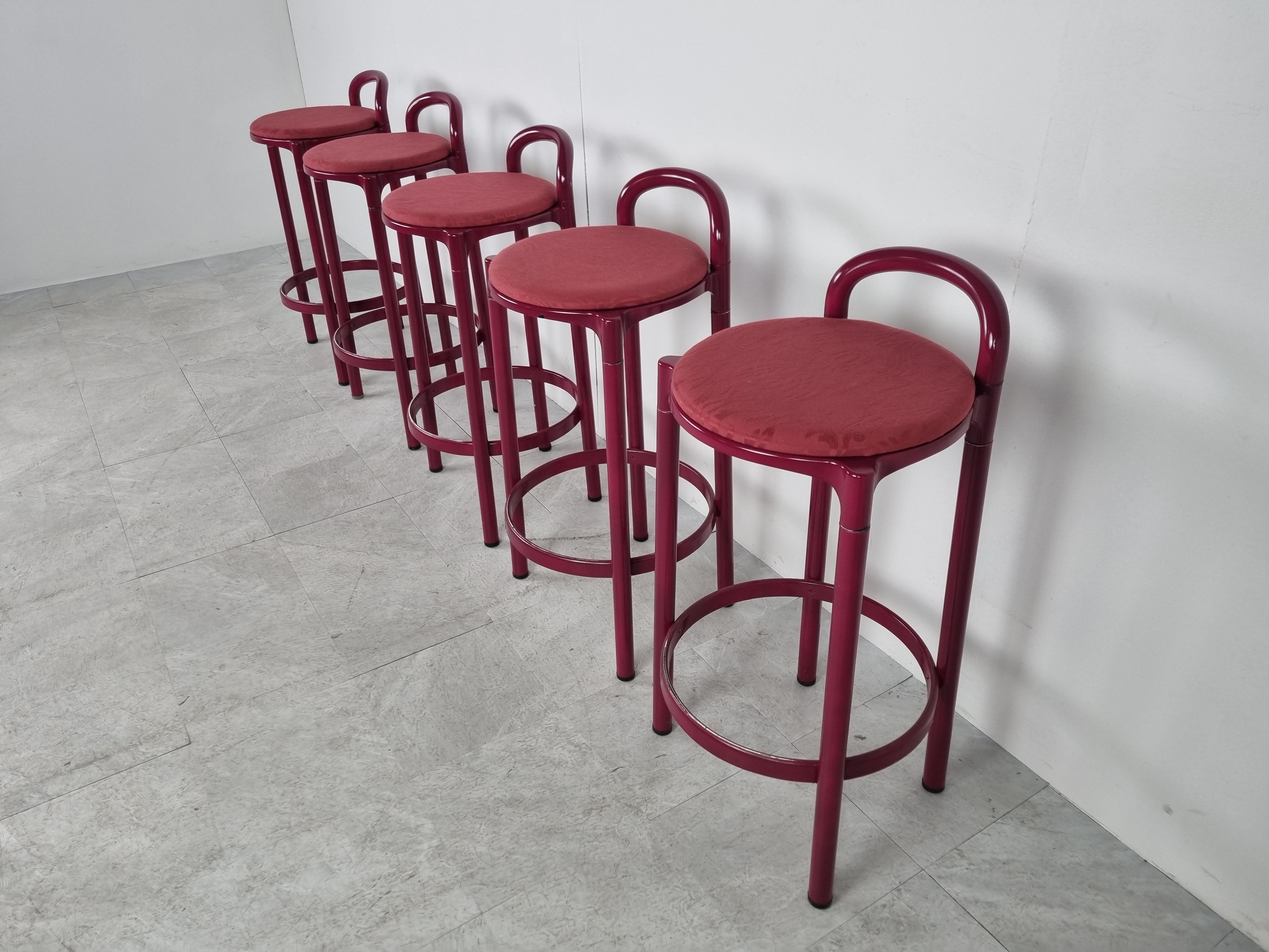 Tabourets de bar vintage d'Anna Castelli Ferrieri pour Kartell, années 1980 Bon état à Leuven, Vlaams Gewest