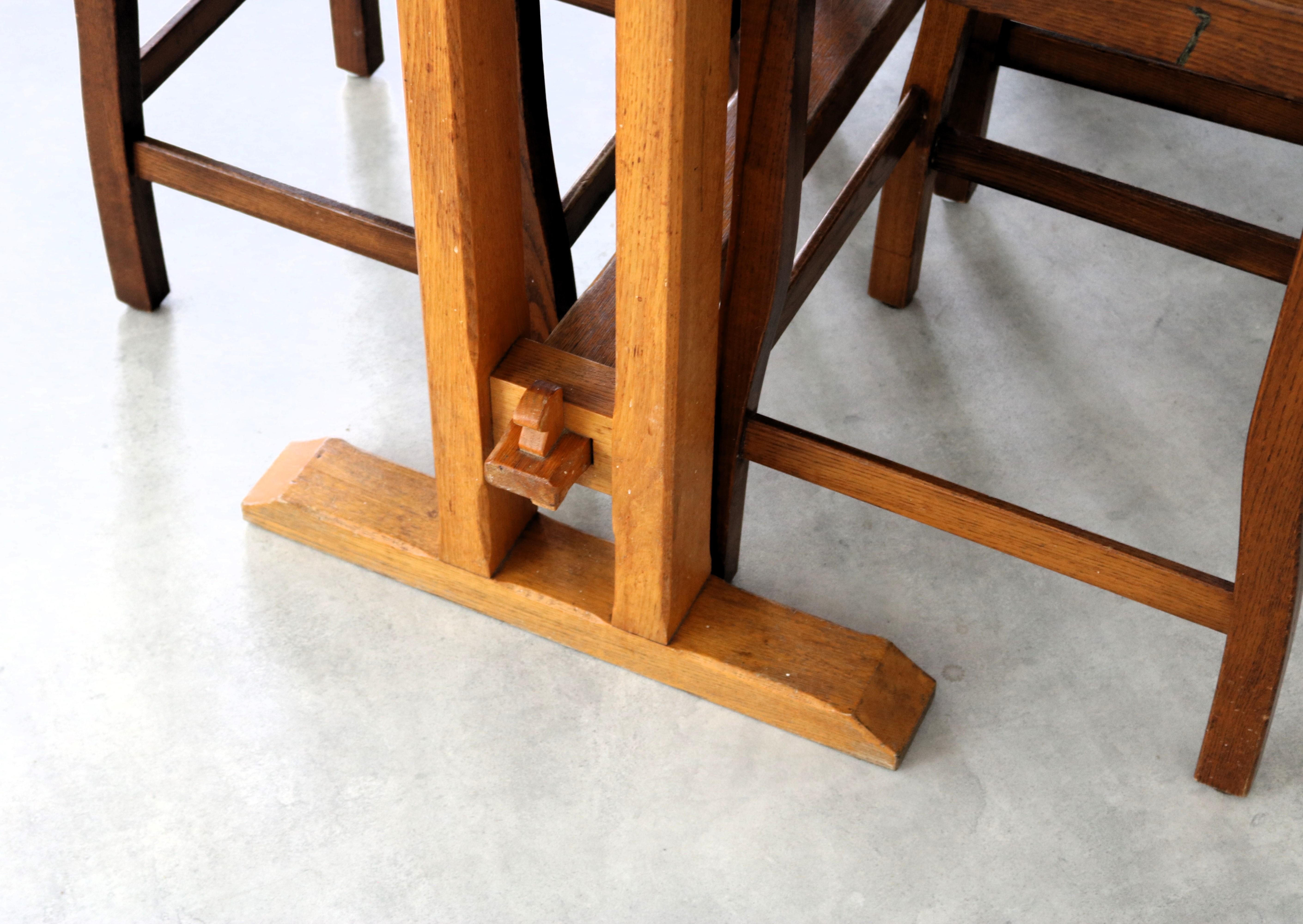 vintage bar table with chairs  dining table  bar stools  1950s For Sale 6