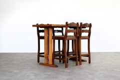 Vintage-Bartisch mit Stühlen  Esstisch  Barhocker  1950s