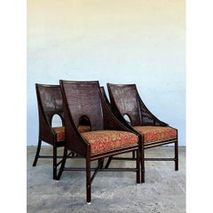 Vintage Barbara Barry for McGuire Tobacco Cane Dining Chairs - Set Of. 4