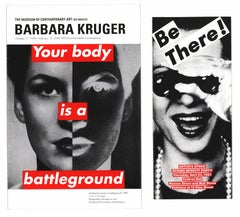 Vintage Barbara Kruger exhibition announcements, 1987-1999