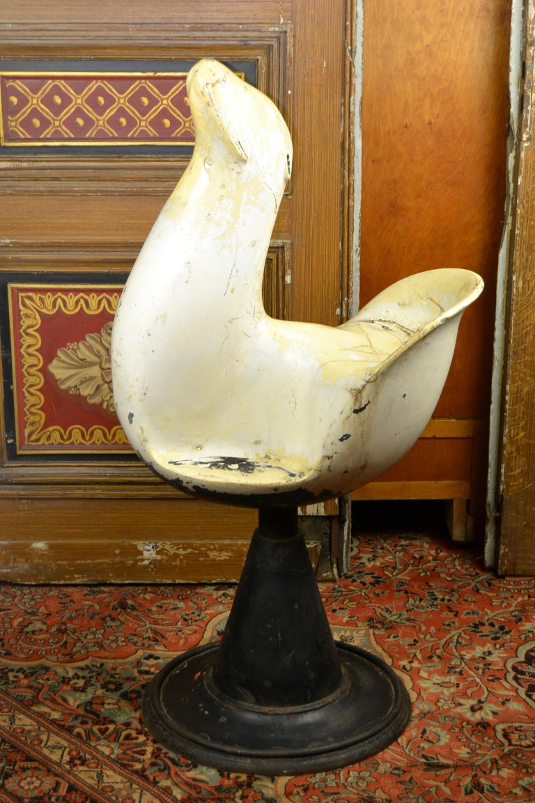Industrial Vintage Barber Chair, Animal Shaped, Seal, 1940s  For Sale