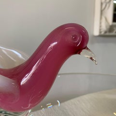 Vintage Barbini Murano Glass Bird Bath Bowl
