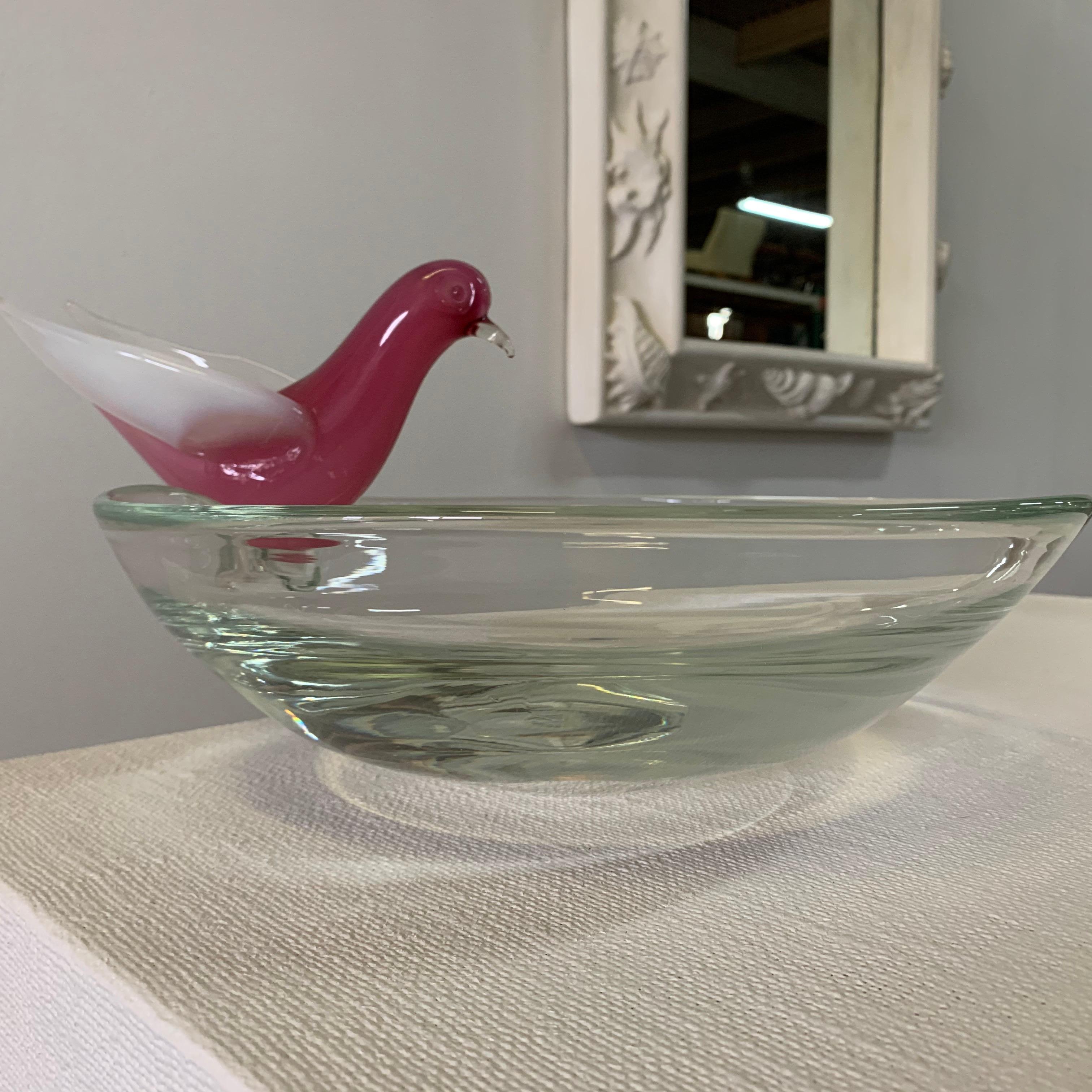 italien Vintage Barbini Murano Glass Bowl Bird Bath Bowl en vente