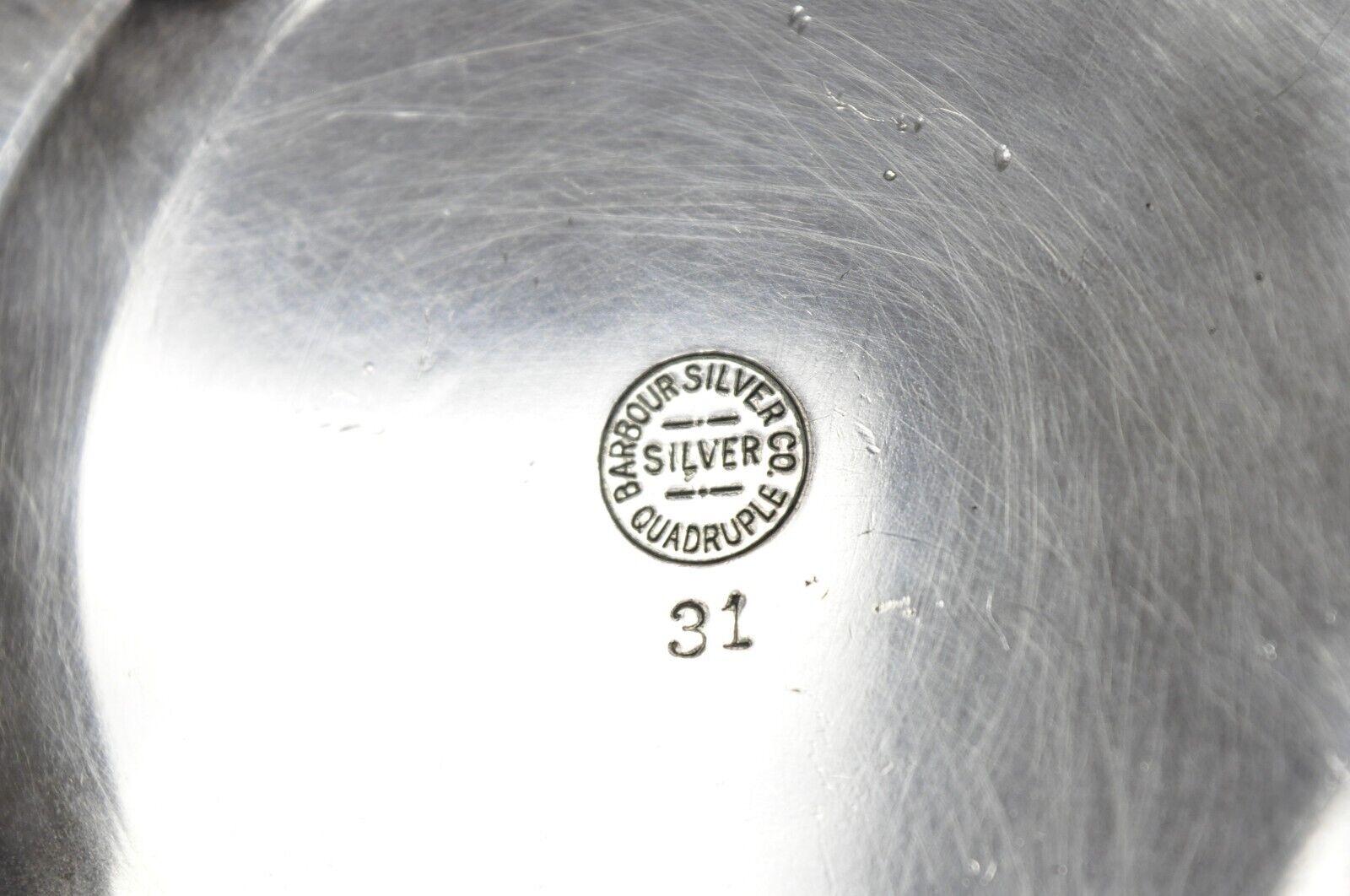 Barbour Silver Co. Plat à noix figuratif Cardinal Birds en métal argenté en vente 4