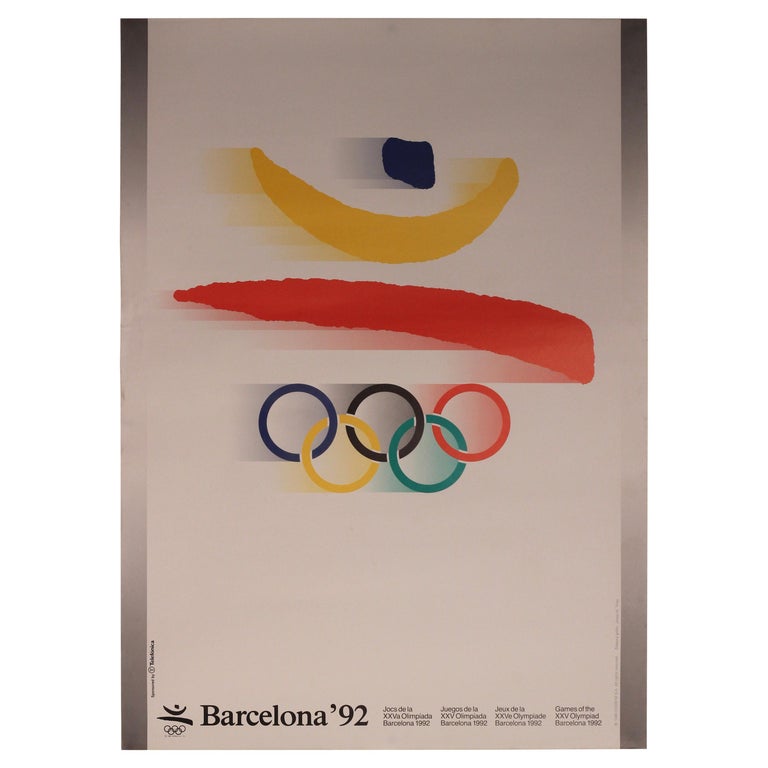 Vintage Barcelona 1992 Olympic Poster for the XXV Olympiad For Sale