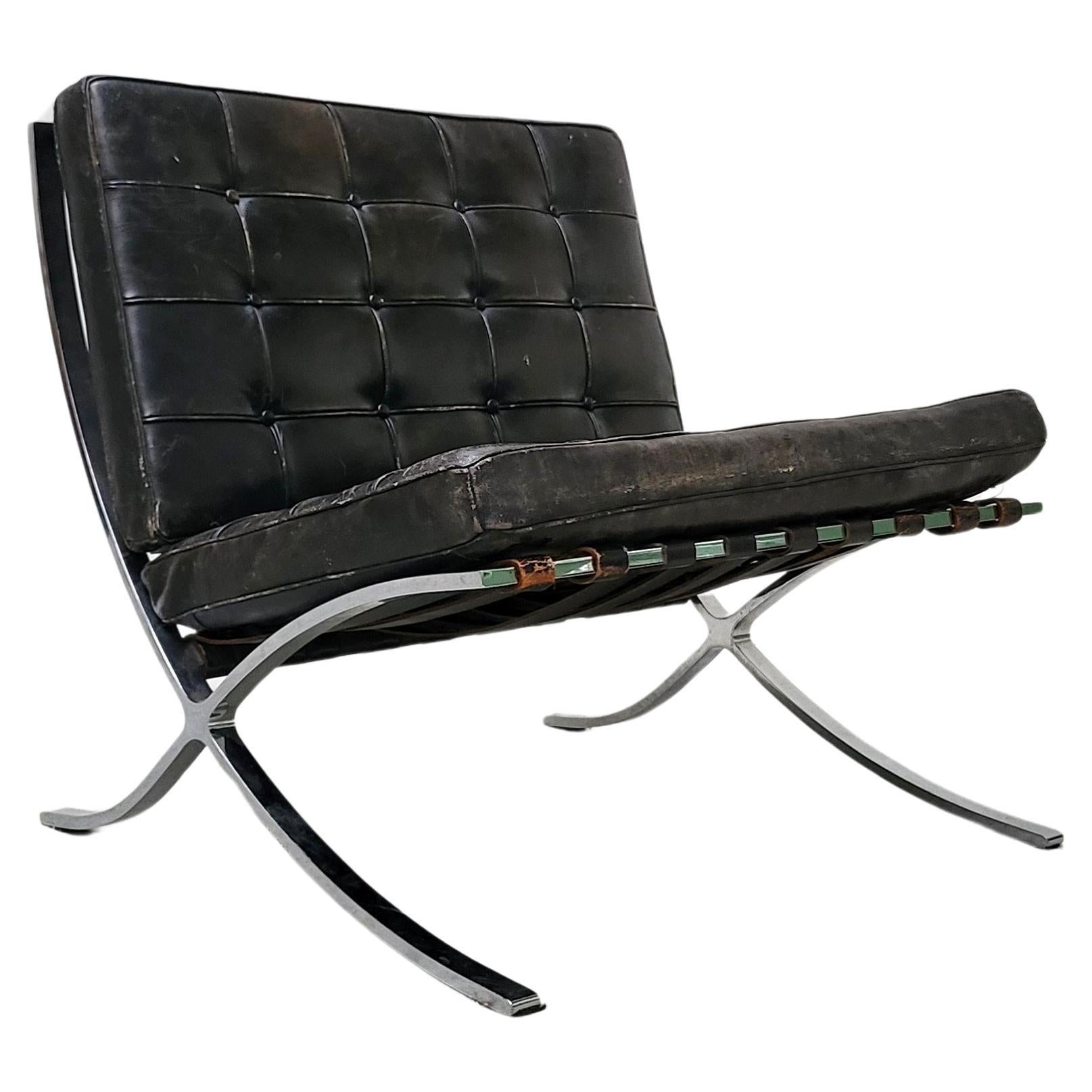 Barcelona-Stuhl im Vintage-Stil von Mies van der Rohe Knoll, 1960er Jahre