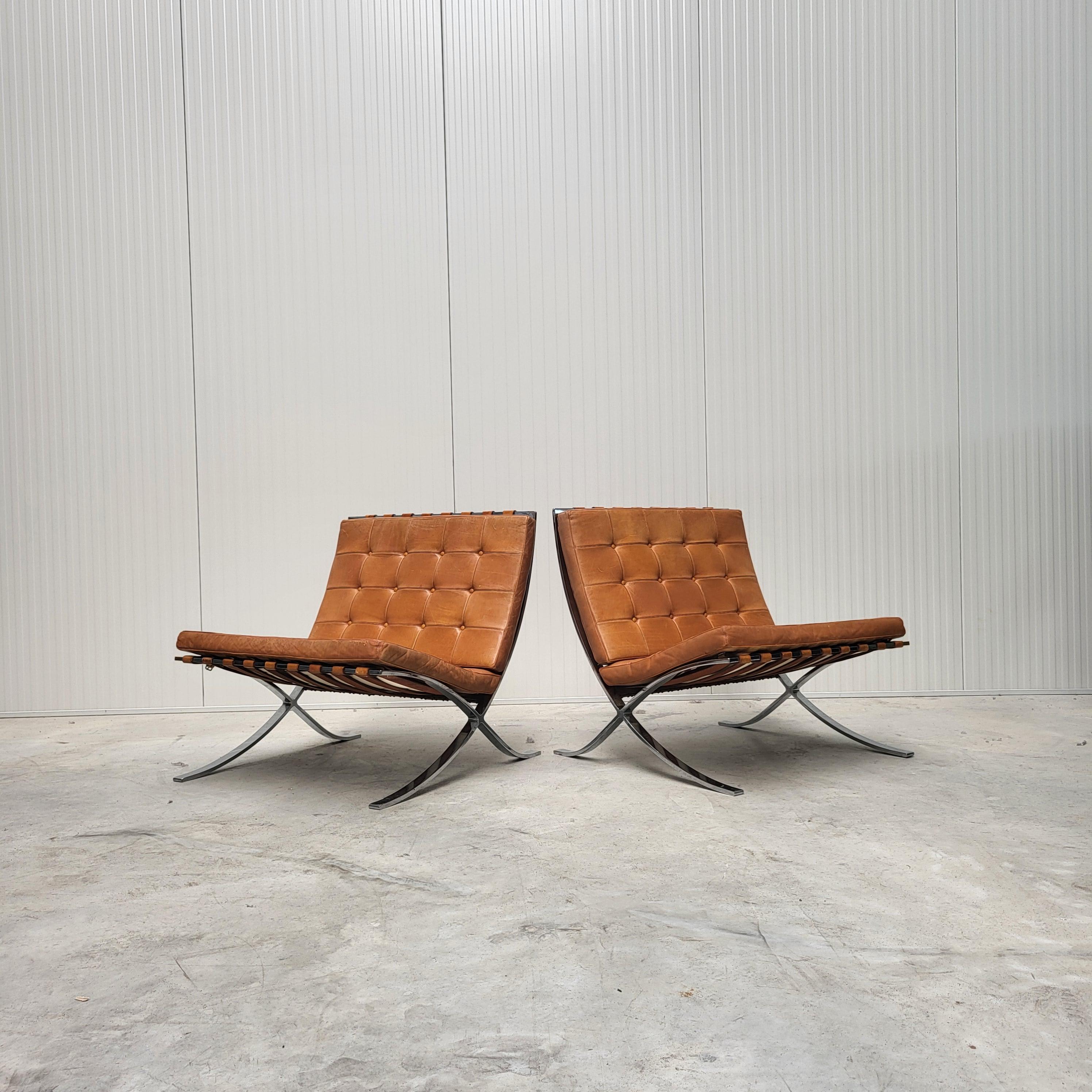 barcelona chair and ottoman
