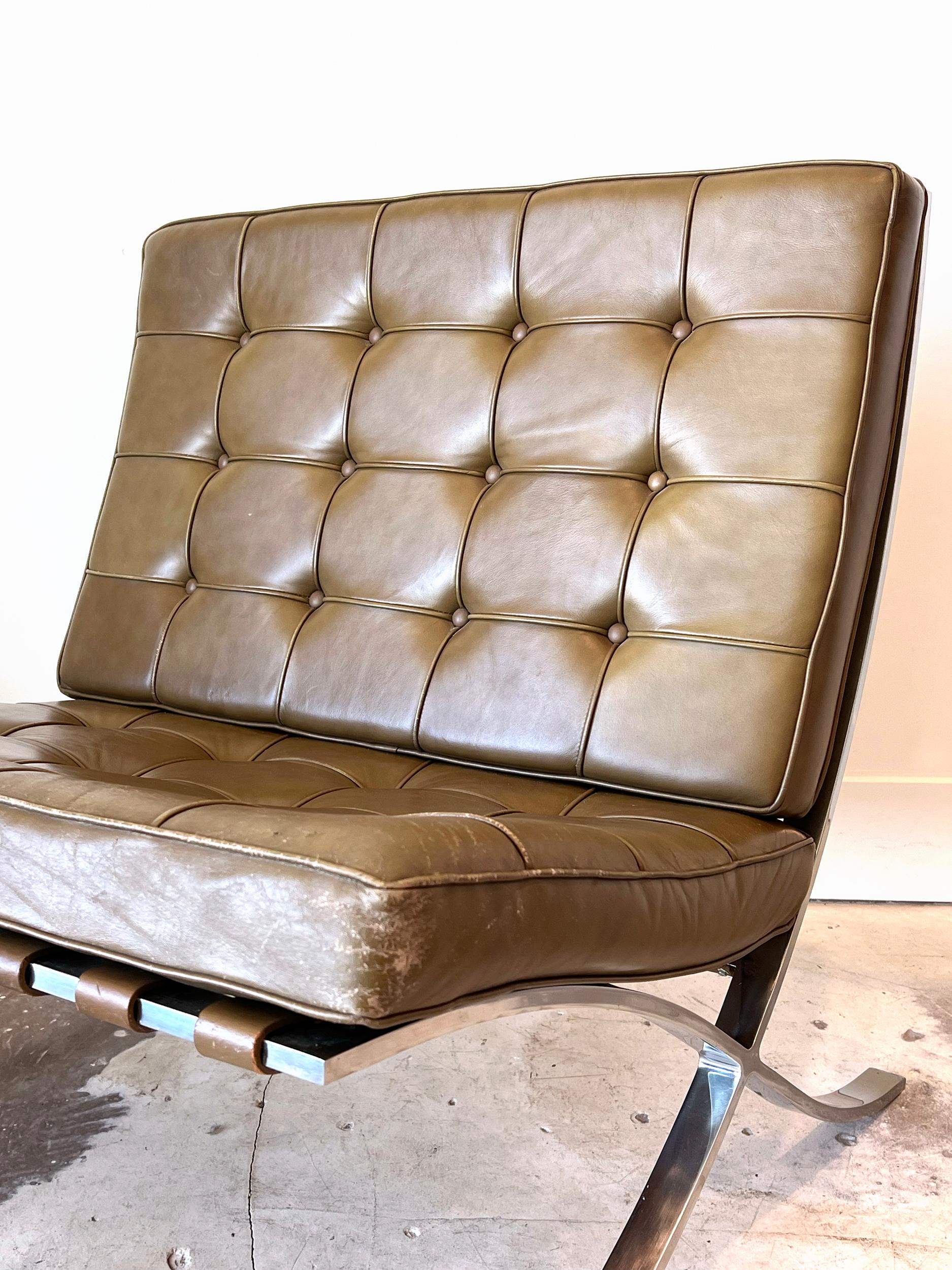Barcelona-Stühle im Vintage-Stil von Ludwig Mies Van der Rohe für Knoll, 1960er Jahre im Zustand „Gut“ in Salt Lake City, UT