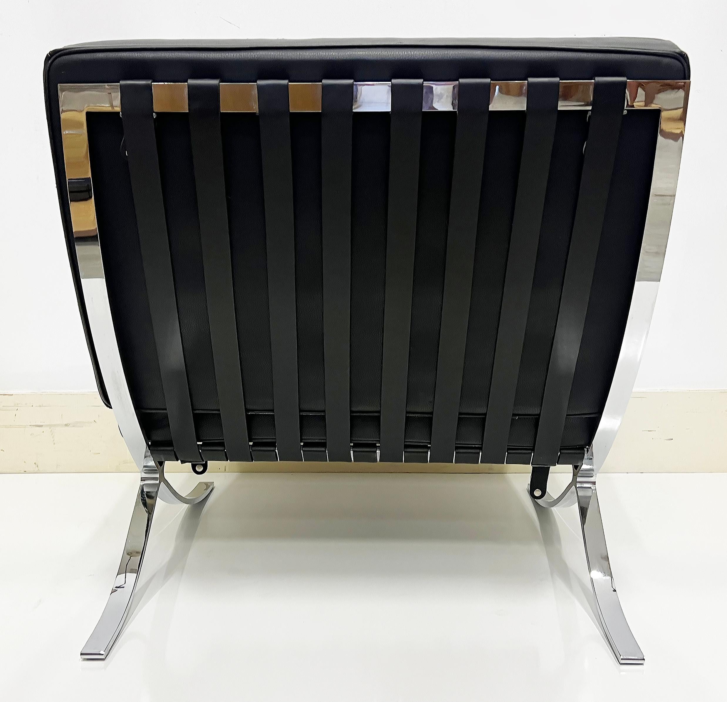 Vintage Barcelona Style Chair after Mies Van der Rohe, Late 20th Century For Sale 2