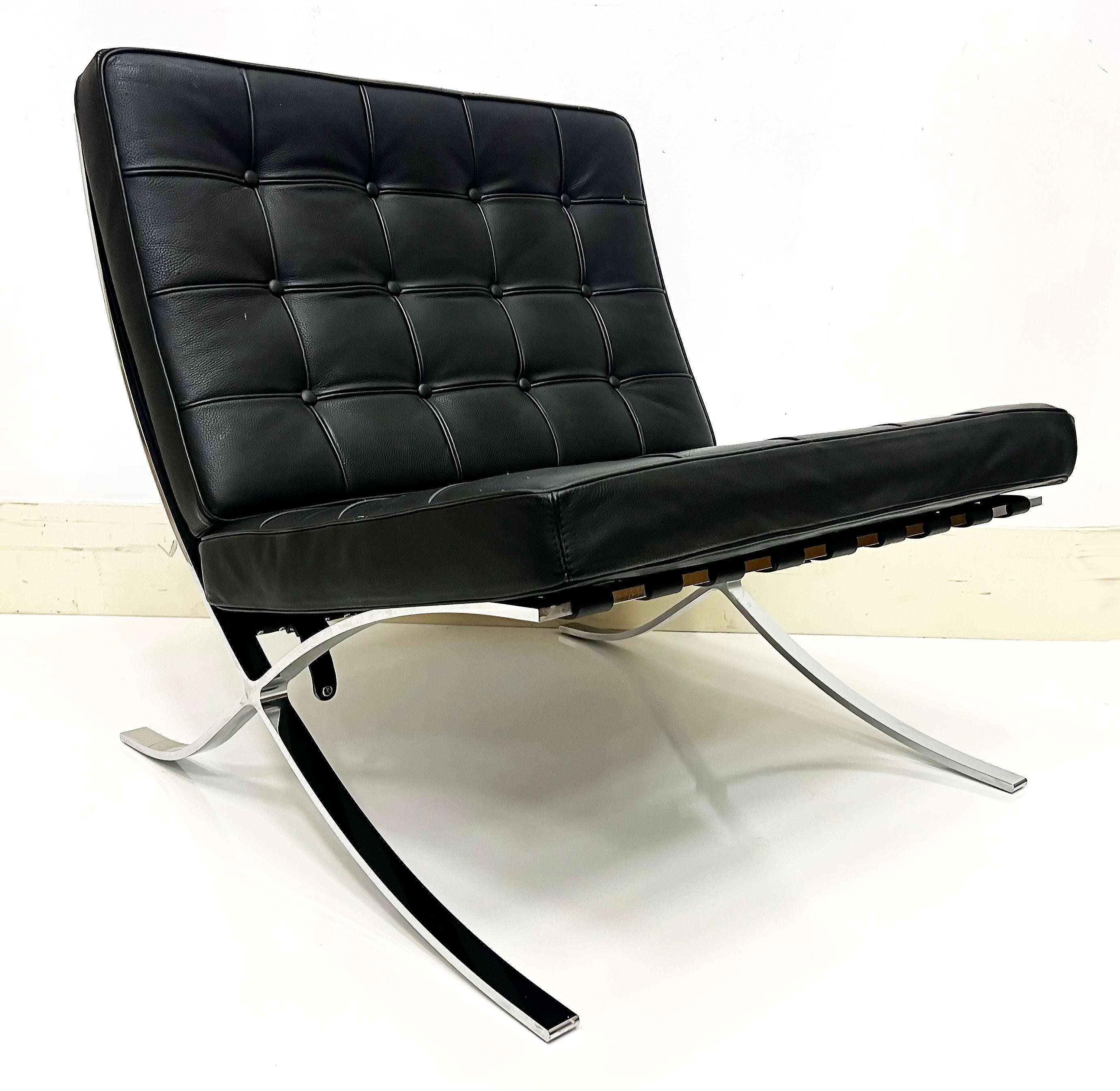 Vintage Barcelona Style Chair after Mies Van der Rohe, Late 20th Century For Sale 3