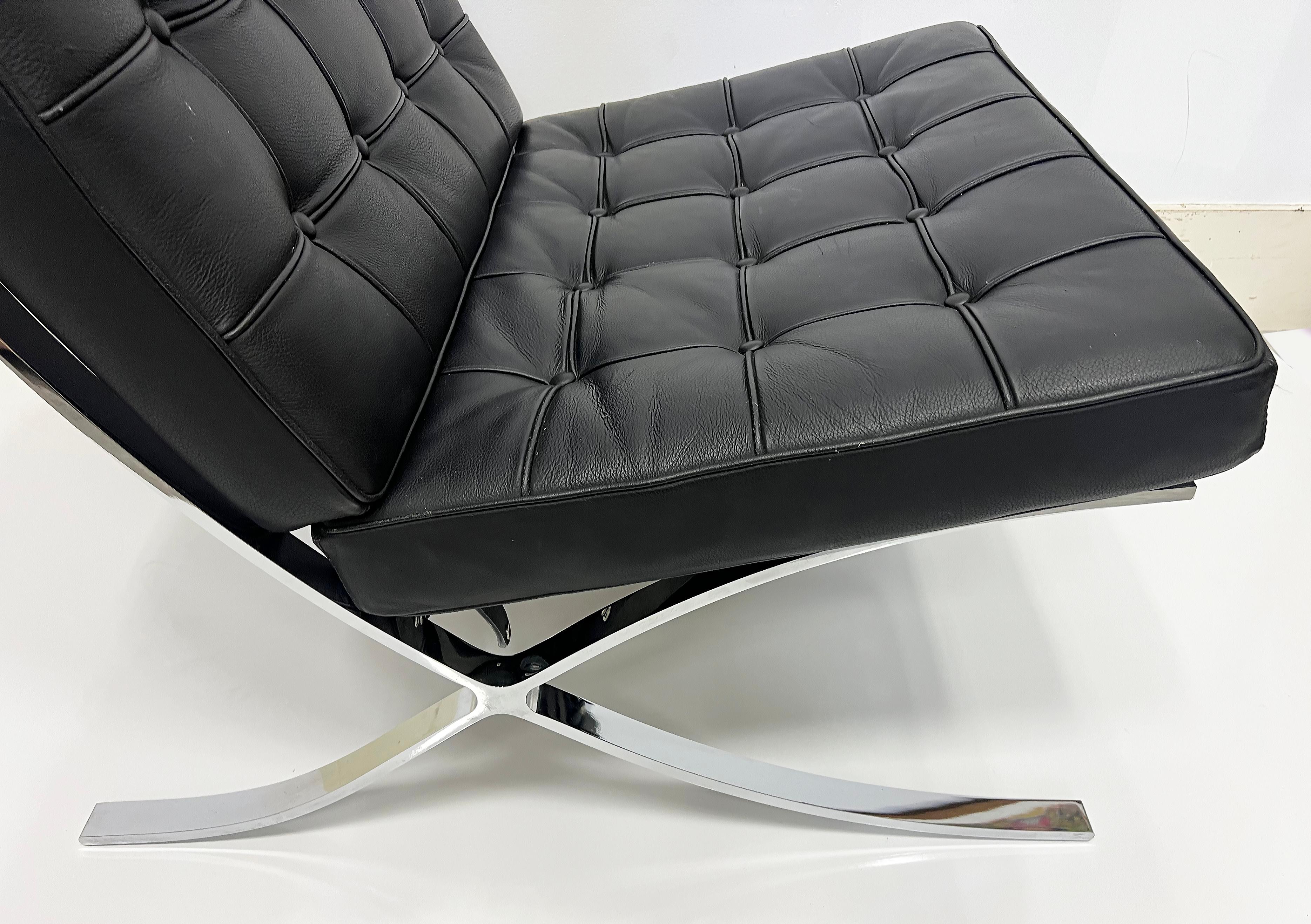 Vintage Barcelona Style Chair after Mies Van der Rohe, Late 20th Century For Sale 4
