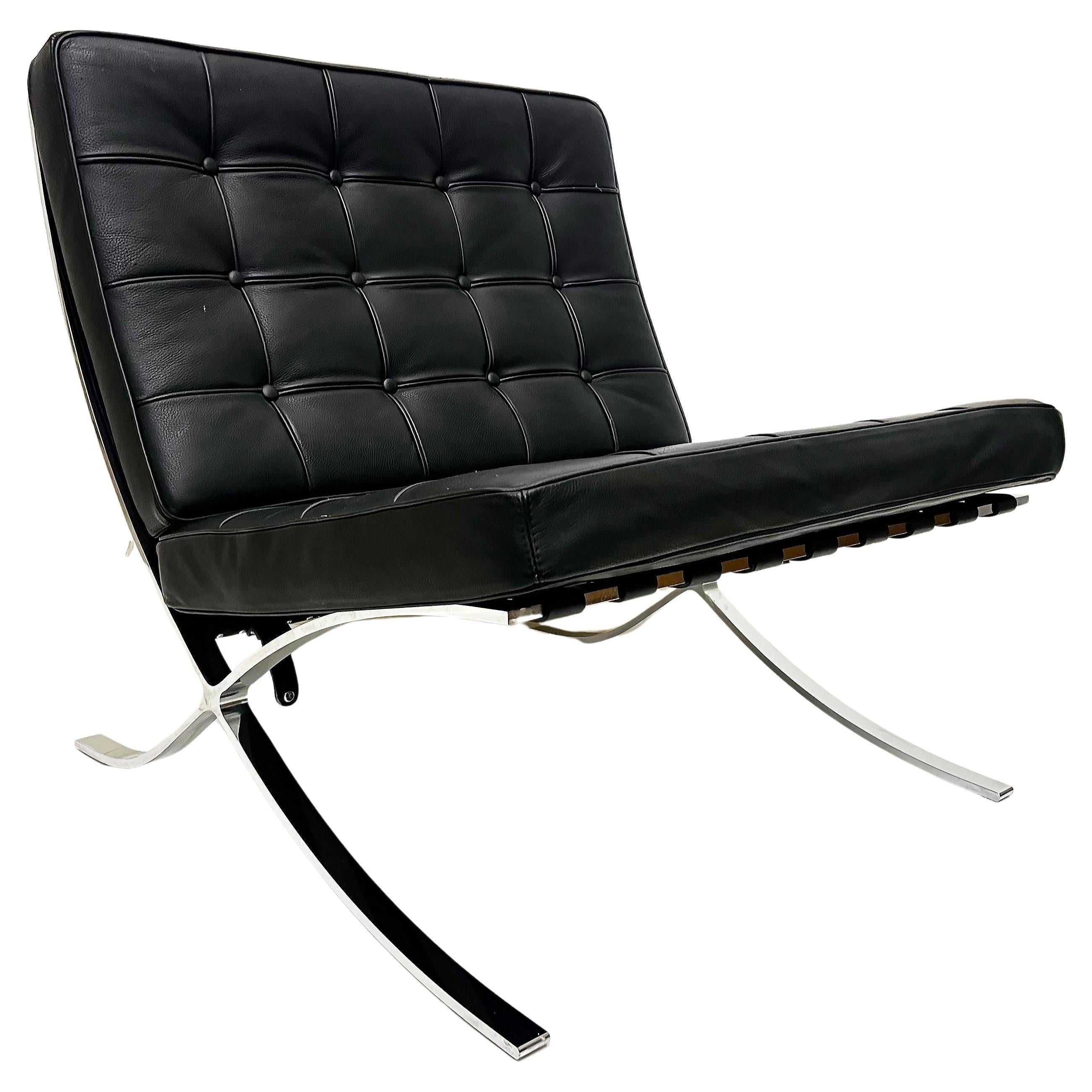 Vintage Barcelona Style Chair after Mies Van der Rohe, Late 20th Century