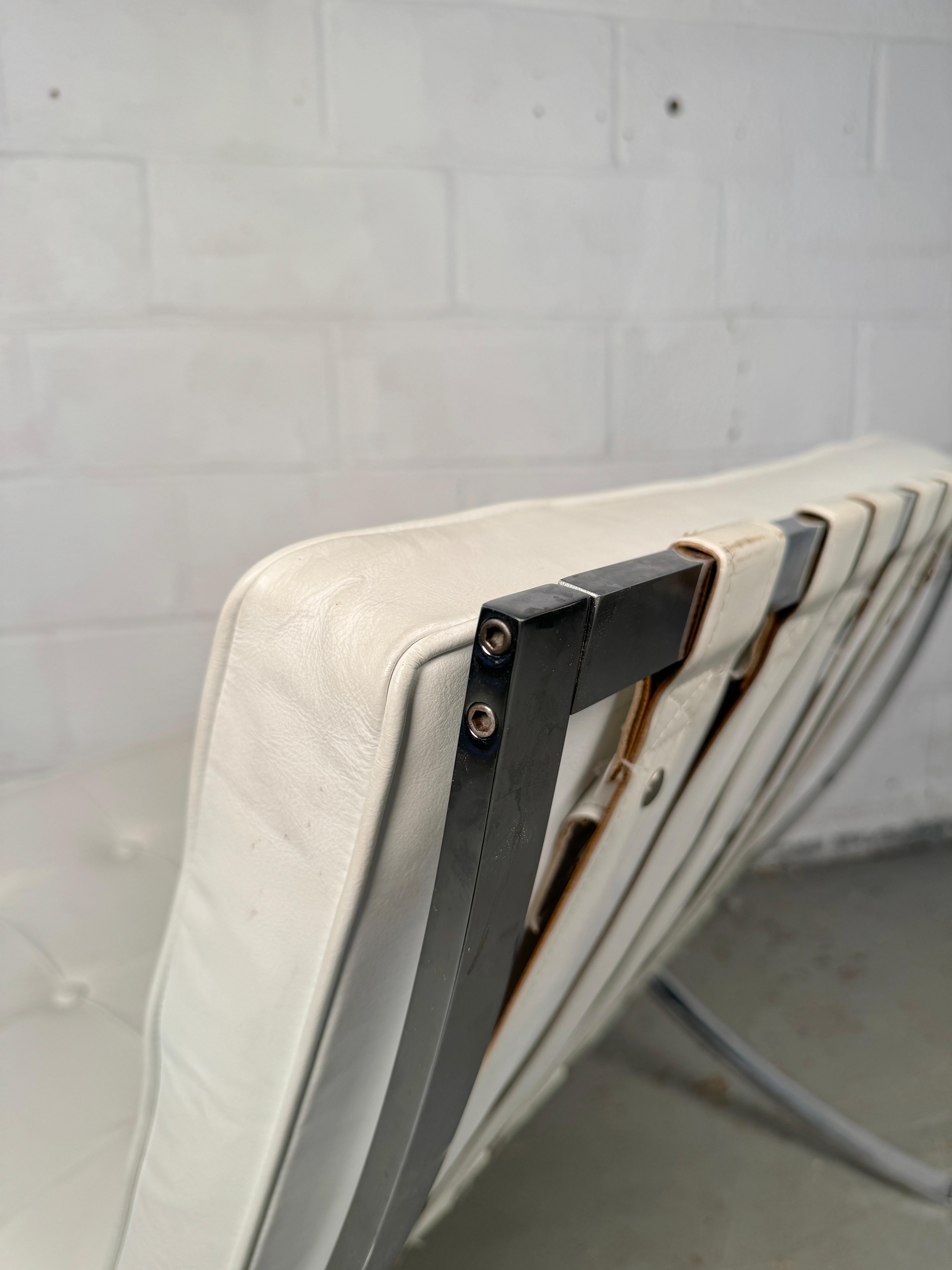 Vintage Barcelona Style Chairs after Mies Van der Rohe For Sale 6