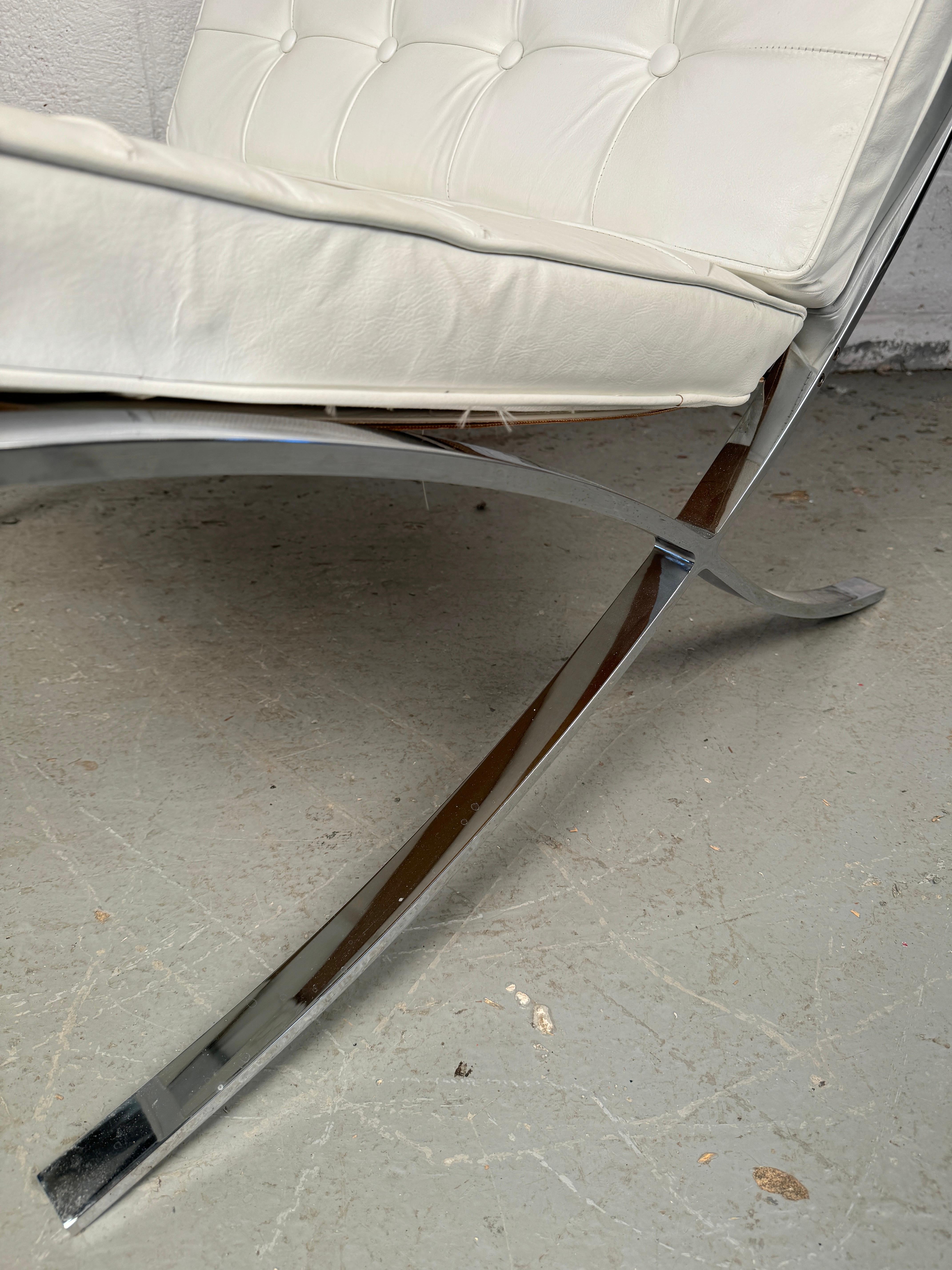 Vintage Barcelona Style Chairs after Mies Van der Rohe For Sale 8