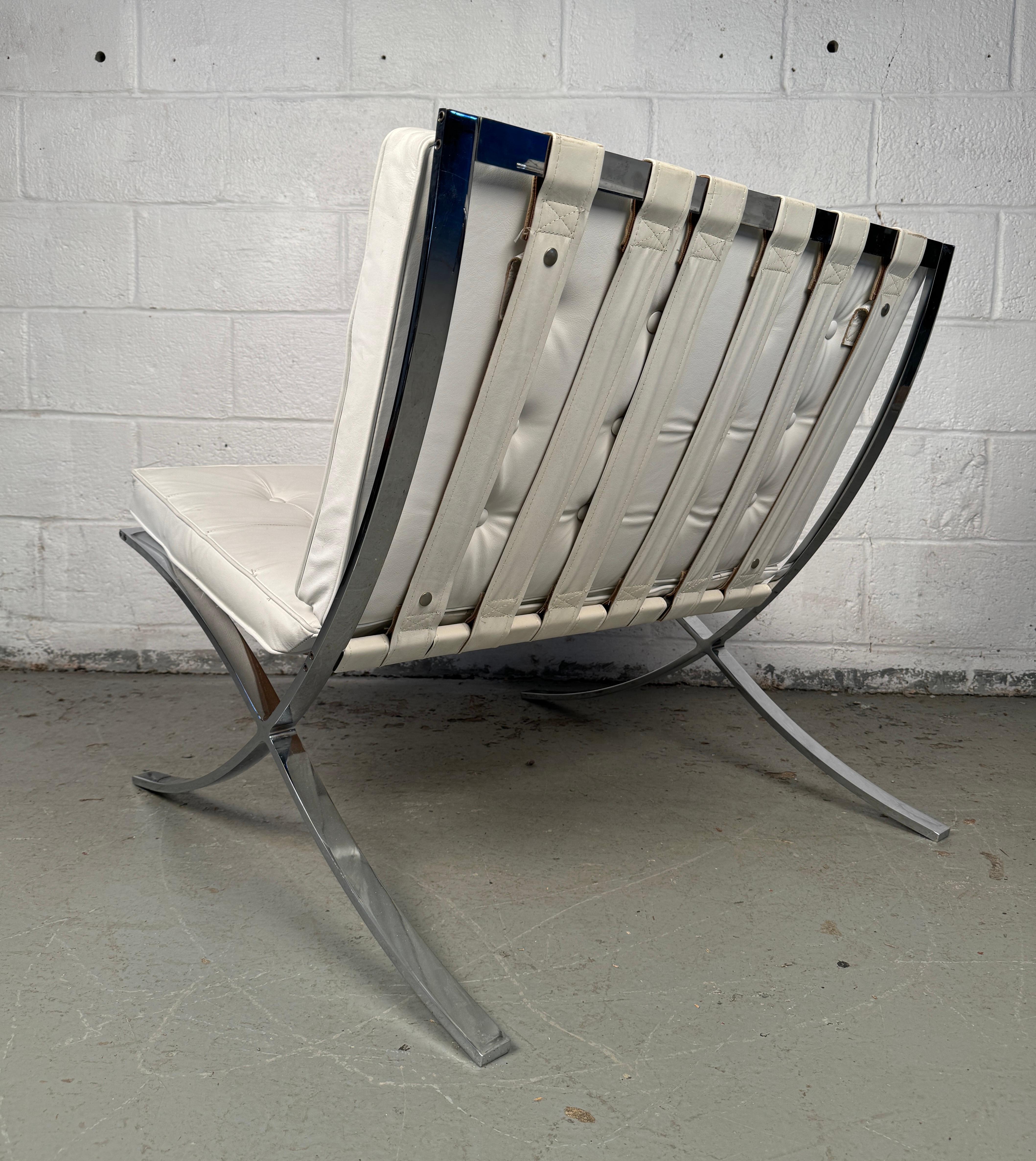 Vintage Barcelona Style Chairs after Mies Van der Rohe For Sale 3