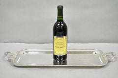Vintage Barker Ellis English Regency Narrow Silver Plated Serving Dish Bar Tray