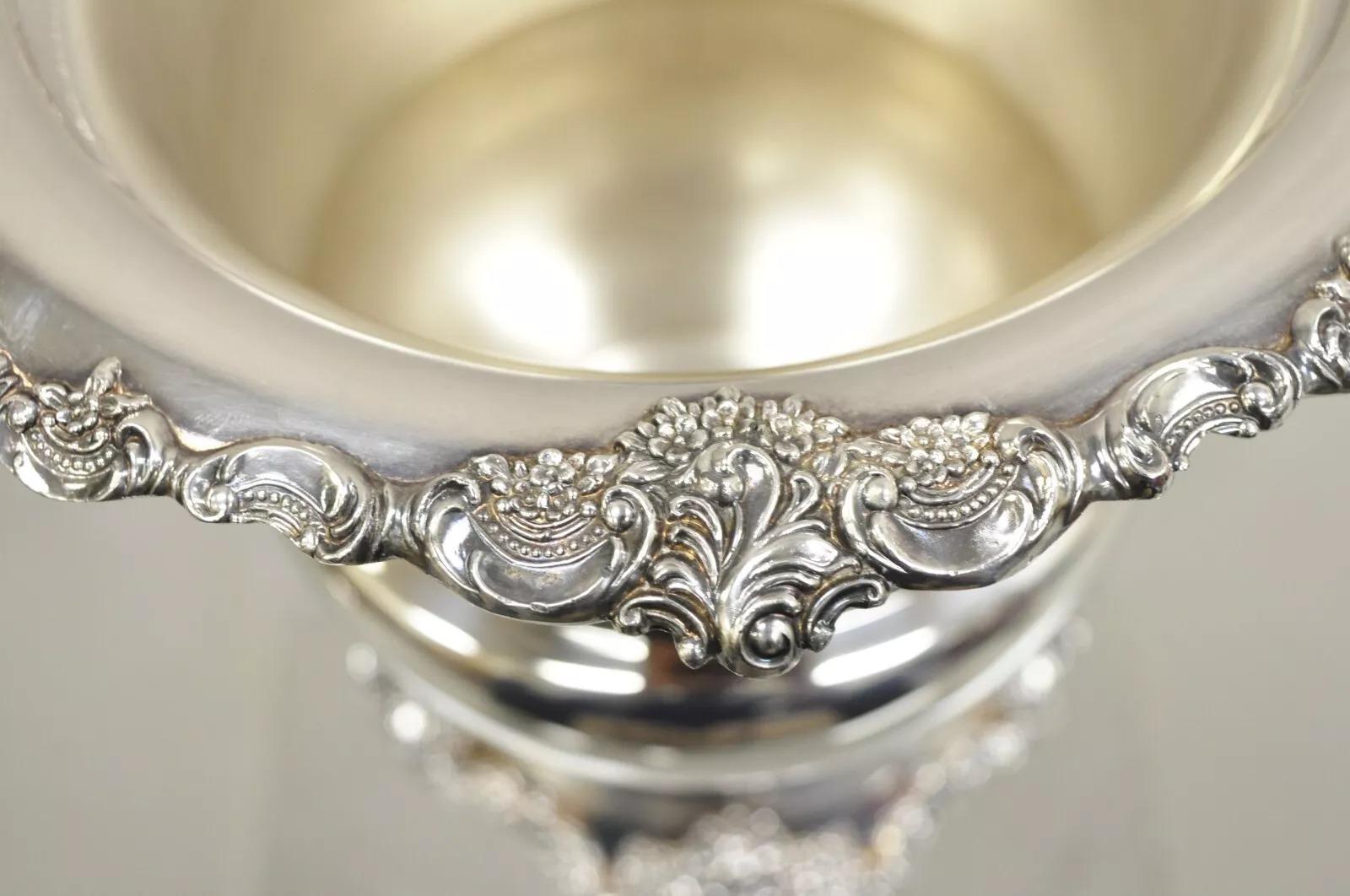 Vintage Baroque by Wallace 243 Silver Plated Champagne Chiller Wine Ice Bucket 1