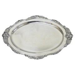 Vintage Baroque by Wallace 258 Victorian Silver Plated Oval Serving Platter Tray