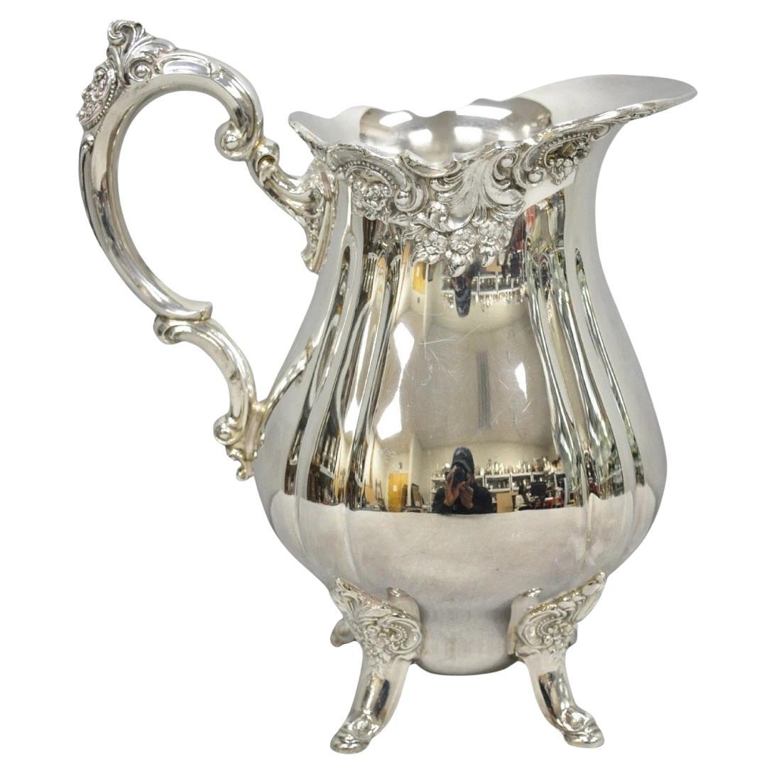 Vintage Baroque by Wallace 267 Silver Plated Footed Lemonade Water Pitcher (pichet à eau pour limonade)