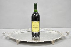 Vintage Baroque by Wallace 293F Victorian Silver Plated Oval Bar Serving Tray