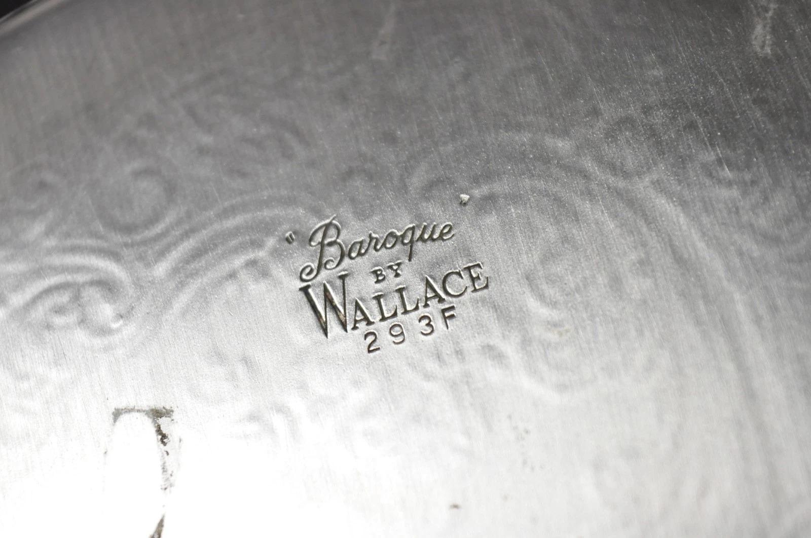 Vassoio da portata ovale barocco d'epoca placcato in argento di Wallace 293F in vendita 3