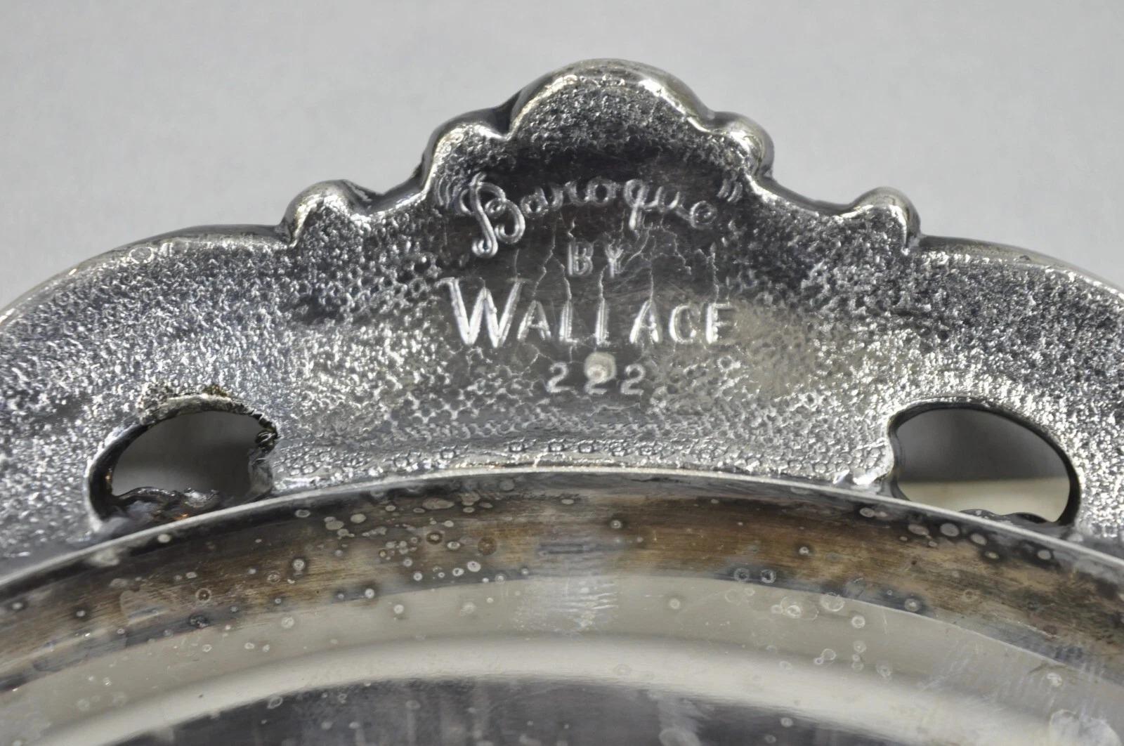 Viktorianische Obstschale im Barockstil von Wallace, versilbert mit Fuß, Tafelaufsatz, Vintage im Angebot 2