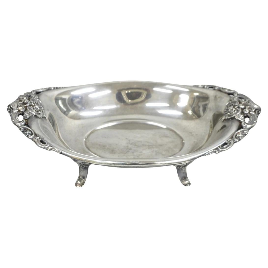 Frutero con pie Barroco vintage de Wallace bañado en plata victoriana