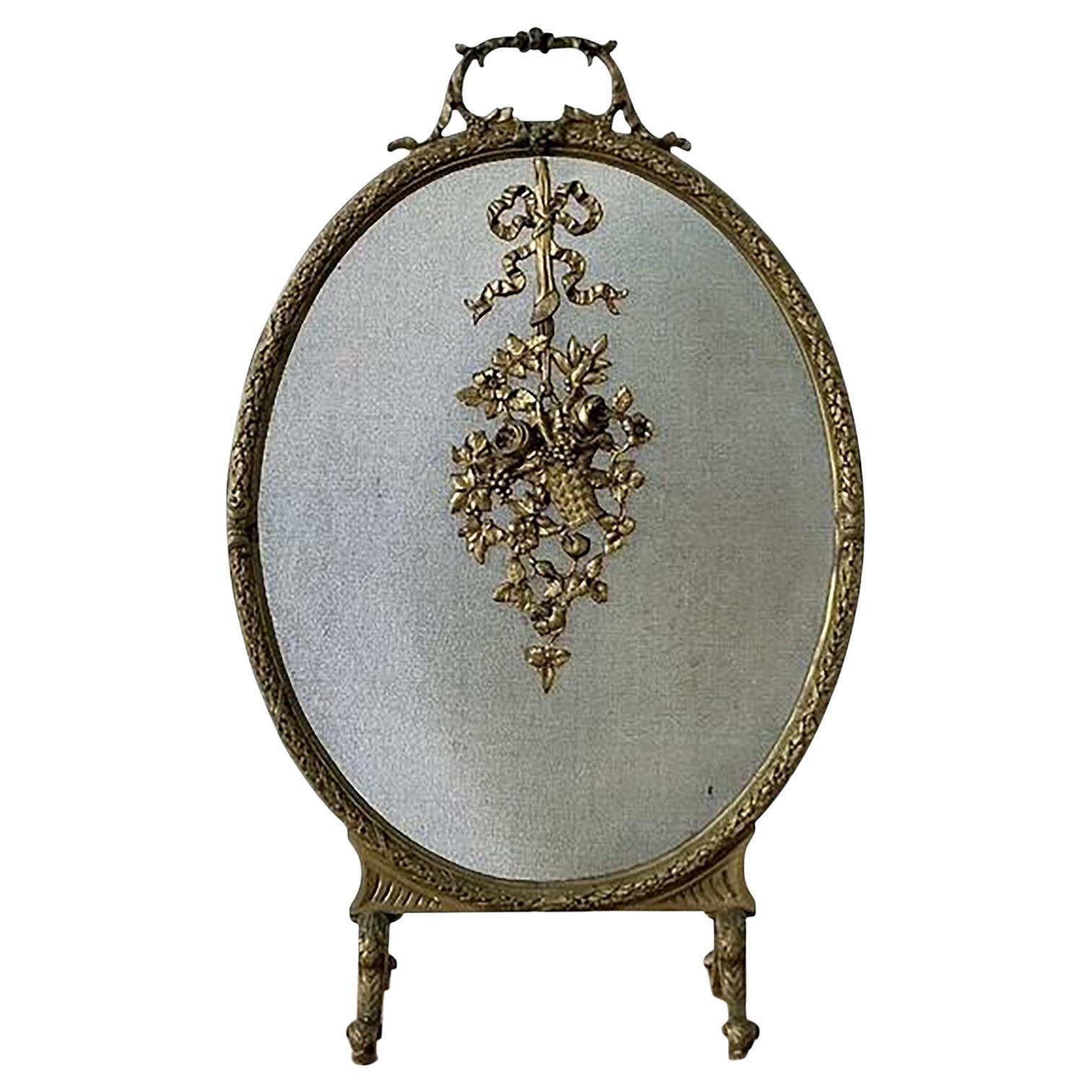 Vintage Baroque Gilt Tipped Fire Screen