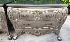 Vintage Baroque Rococo Chest of Drawers Bombe Pair