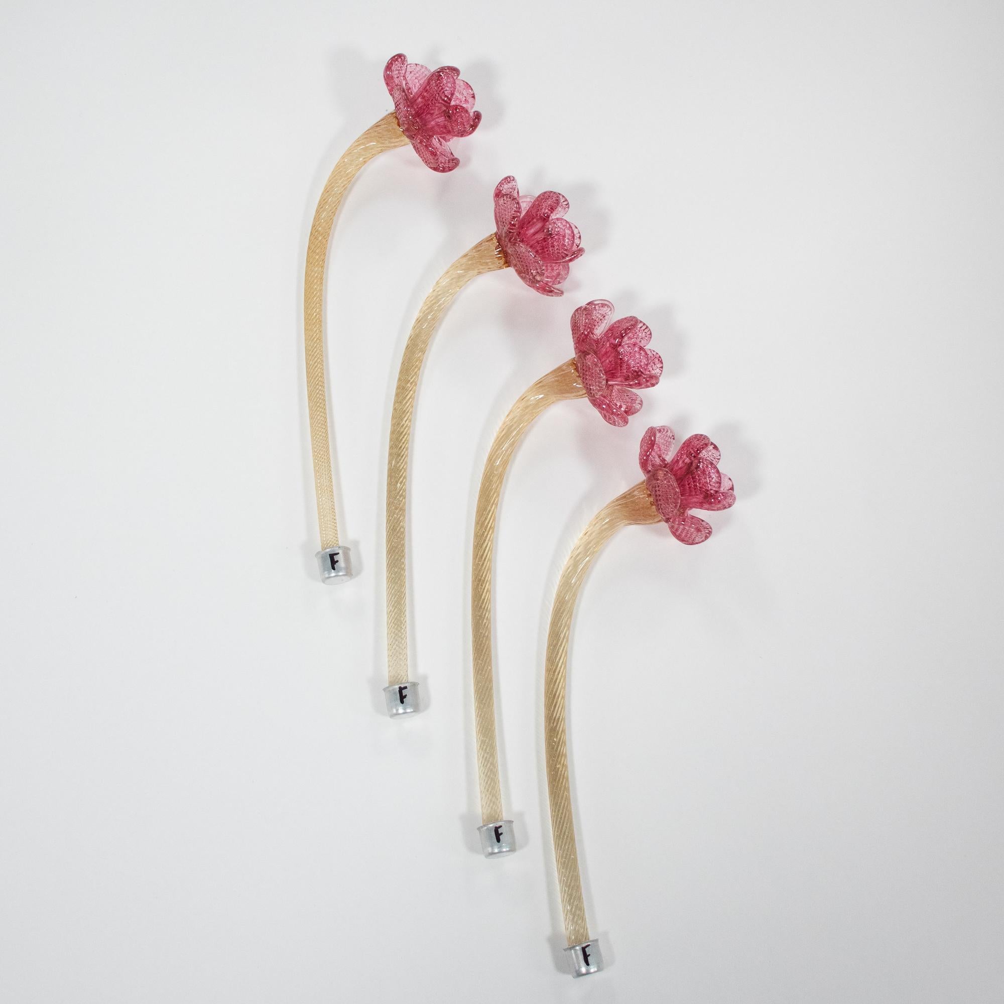Ambra e rosa in stile barocco vintage  Lampadario di Murano alla maniera di G. Briati in vendita 1