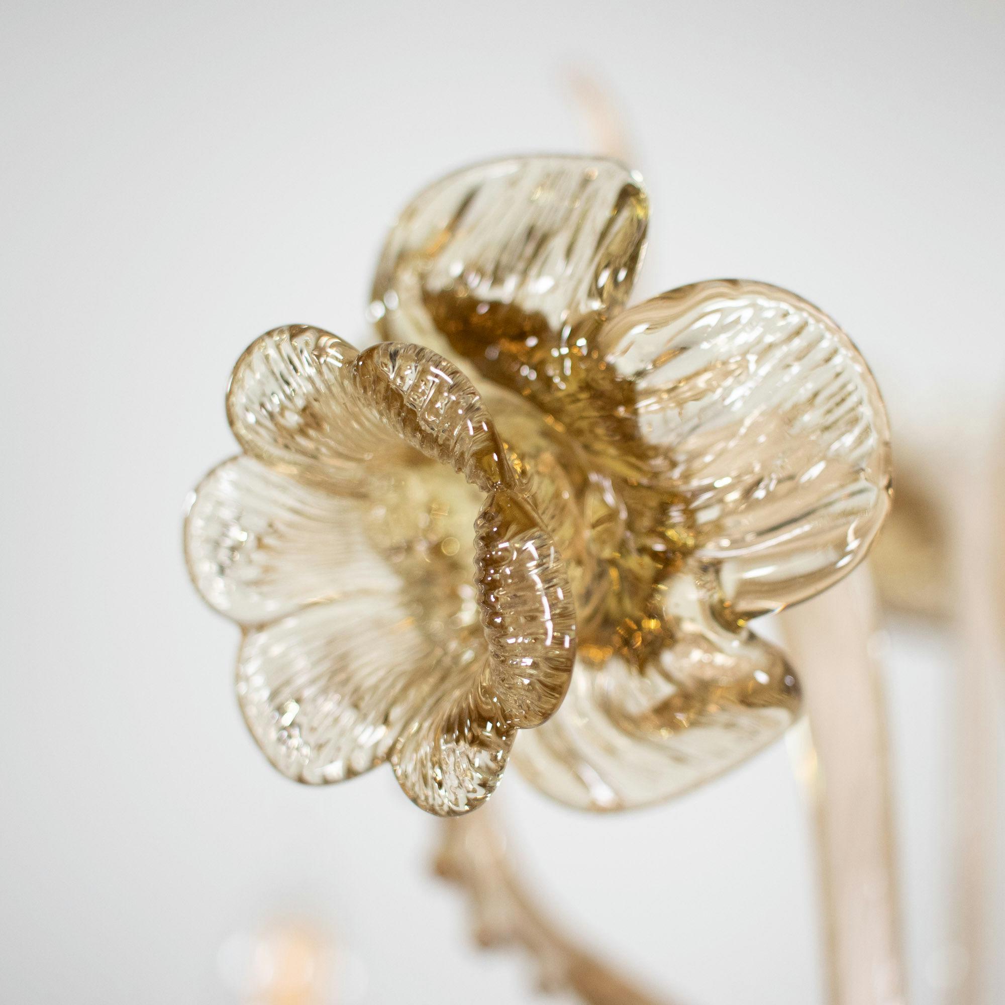 Crème Brûlée barocca d'epoca con lampadario di Murano Lattimo Miele in vendita 6