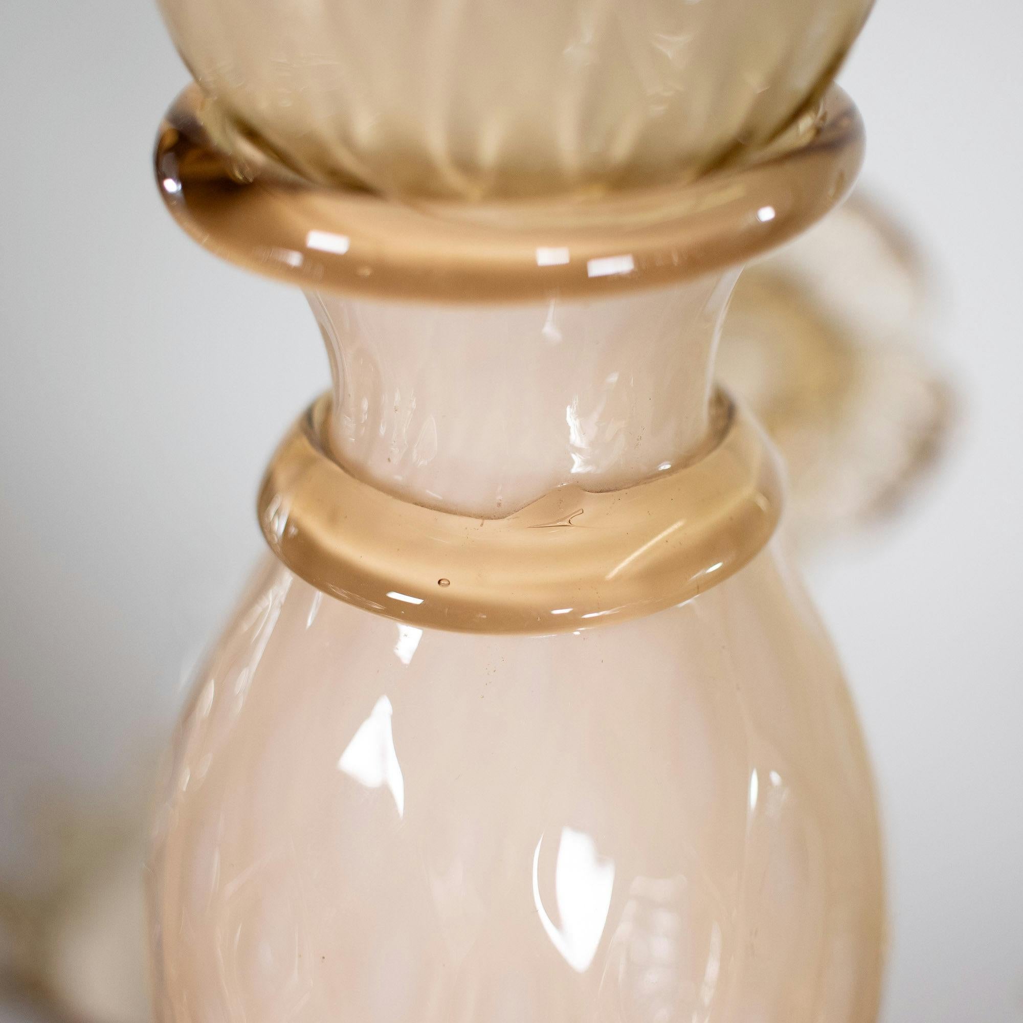 Crème Brûlée barocca d'epoca con lampadario di Murano Lattimo Miele in vendita 7