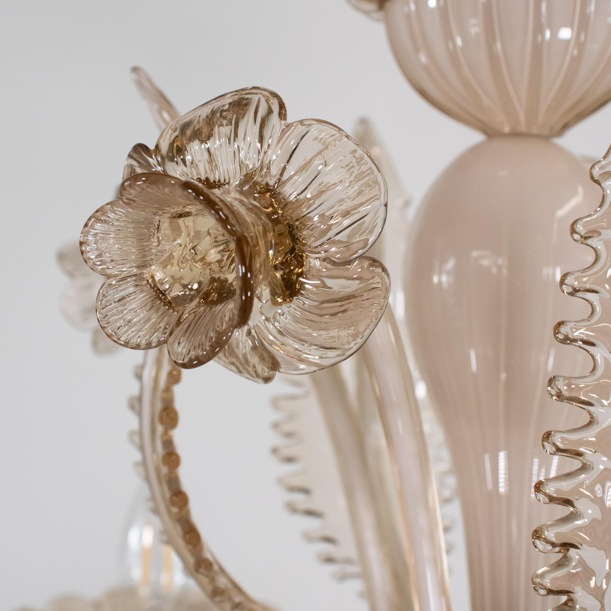 Crème Brûlée barocca d'epoca con lampadario di Murano Lattimo Miele in vendita 8