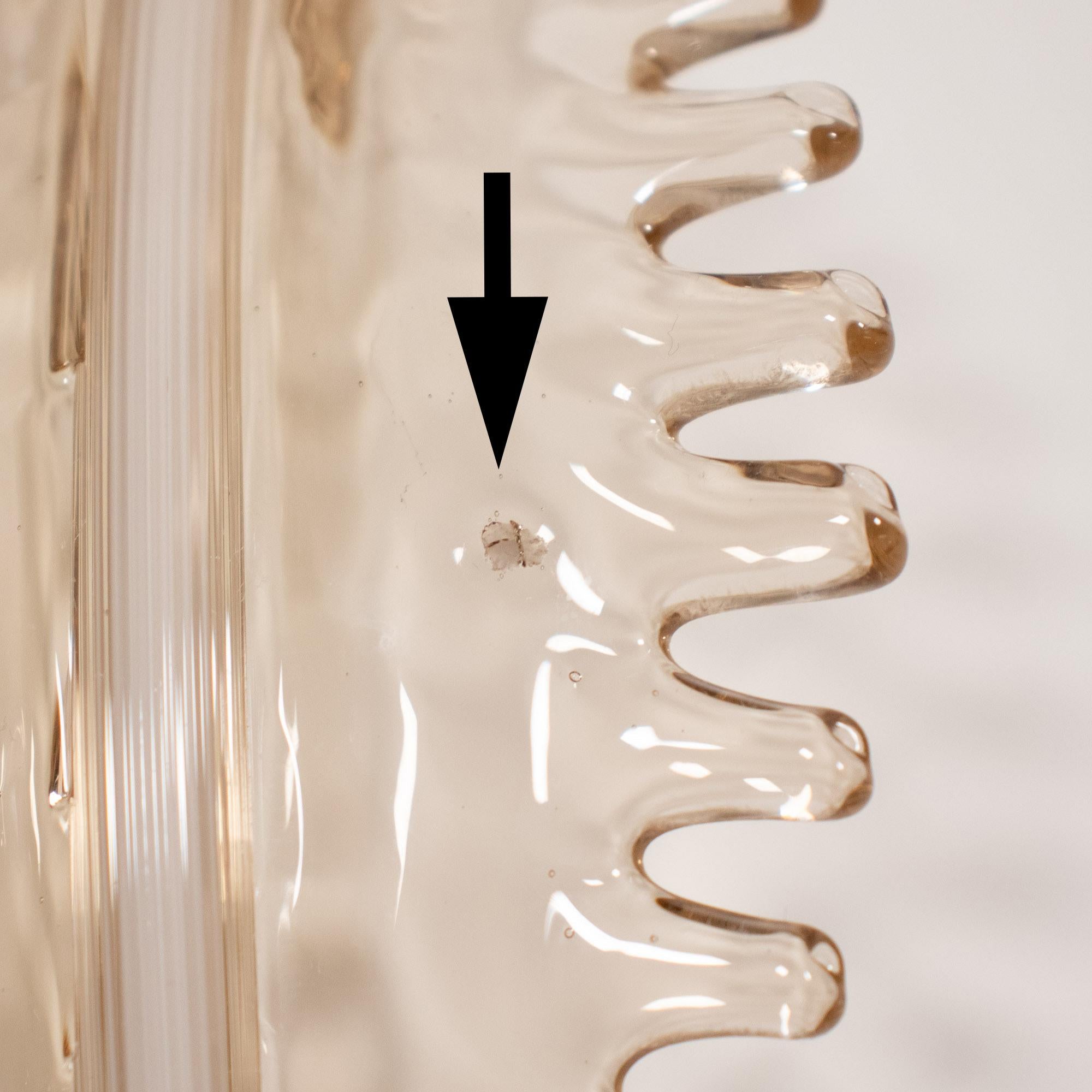 XX secolo Crème Brûlée barocca d'epoca con lampadario di Murano Lattimo Miele in vendita