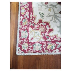 Vintage Baroque Style Embroidered Rug  105.1 x 90.6 inches