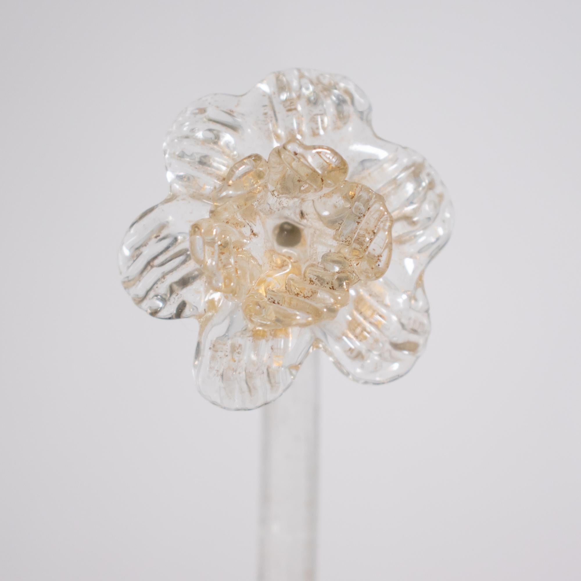 Vintage Barock Stil Gold infundiert Fünf Arm Cristallo Murano Kronleuchter (20. Jahrhundert) im Angebot
