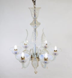 Vintage Barock Stil Opaline Murano Kronleuchter