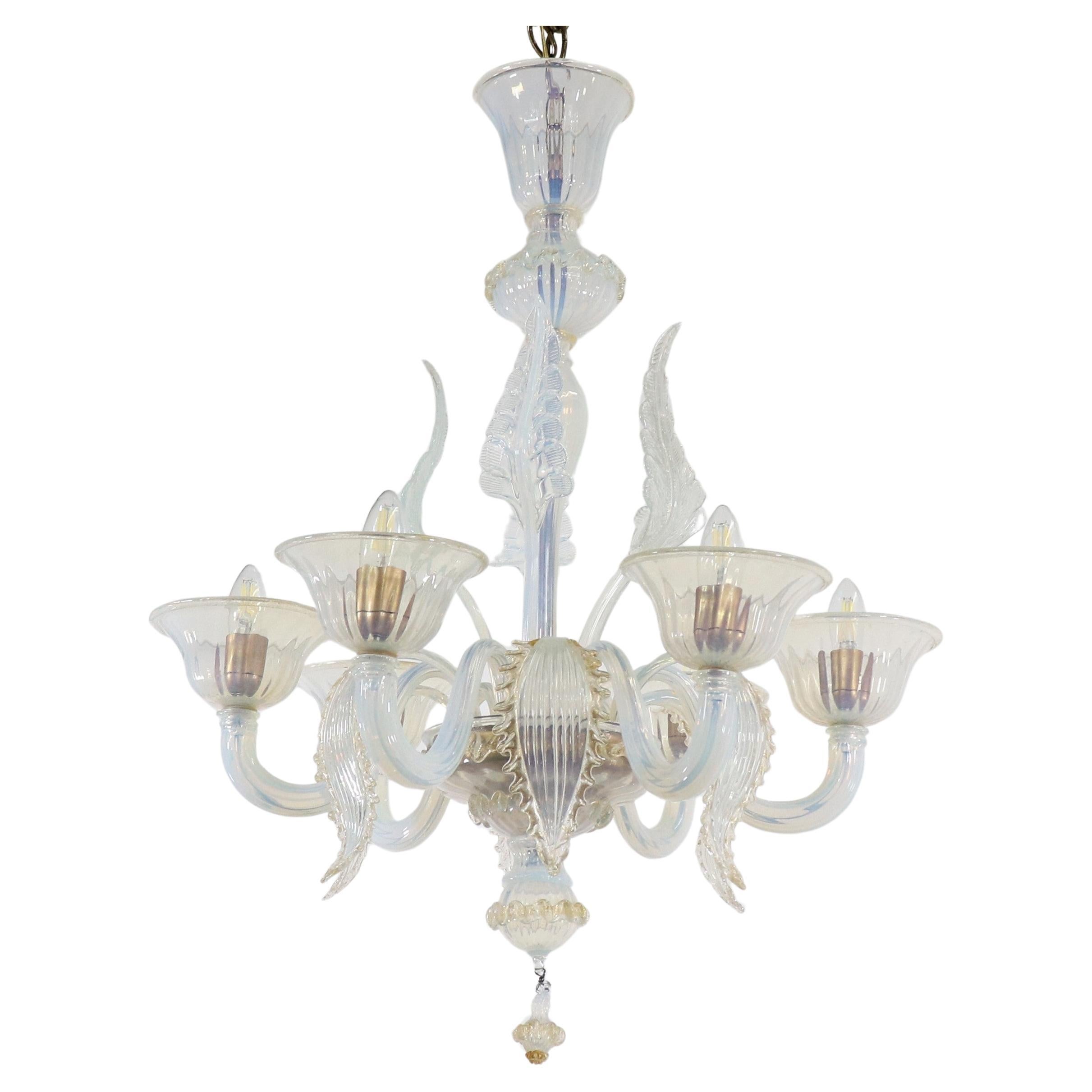 Vintage Barock Stil Opaline Murano Kronleuchter
