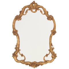 Vintage Baroque Style Ornate Giltwood Framed Wall Mirror