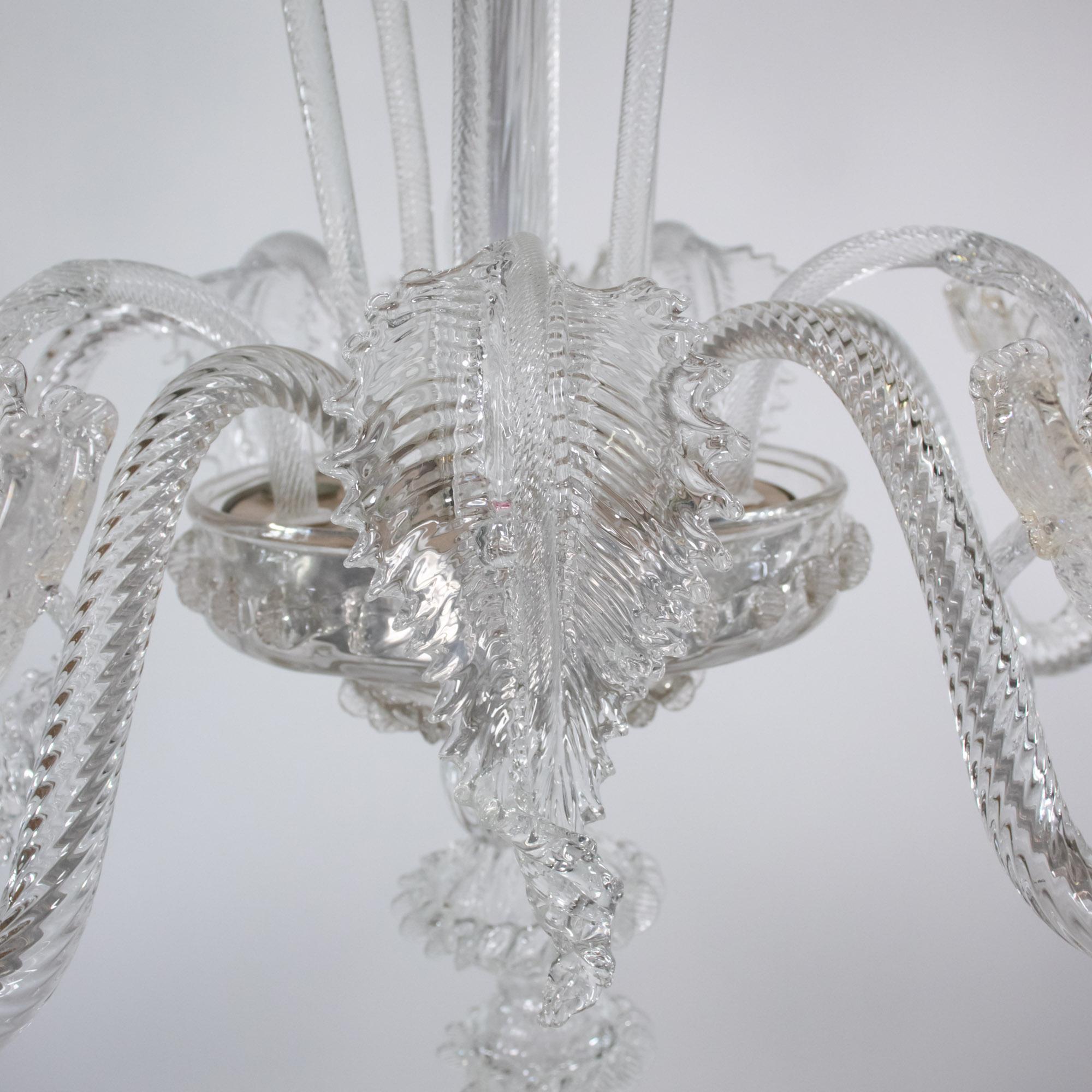 Vintage Barock Stil Gesteppte Cristallo Murano Kronleuchter im Angebot 7